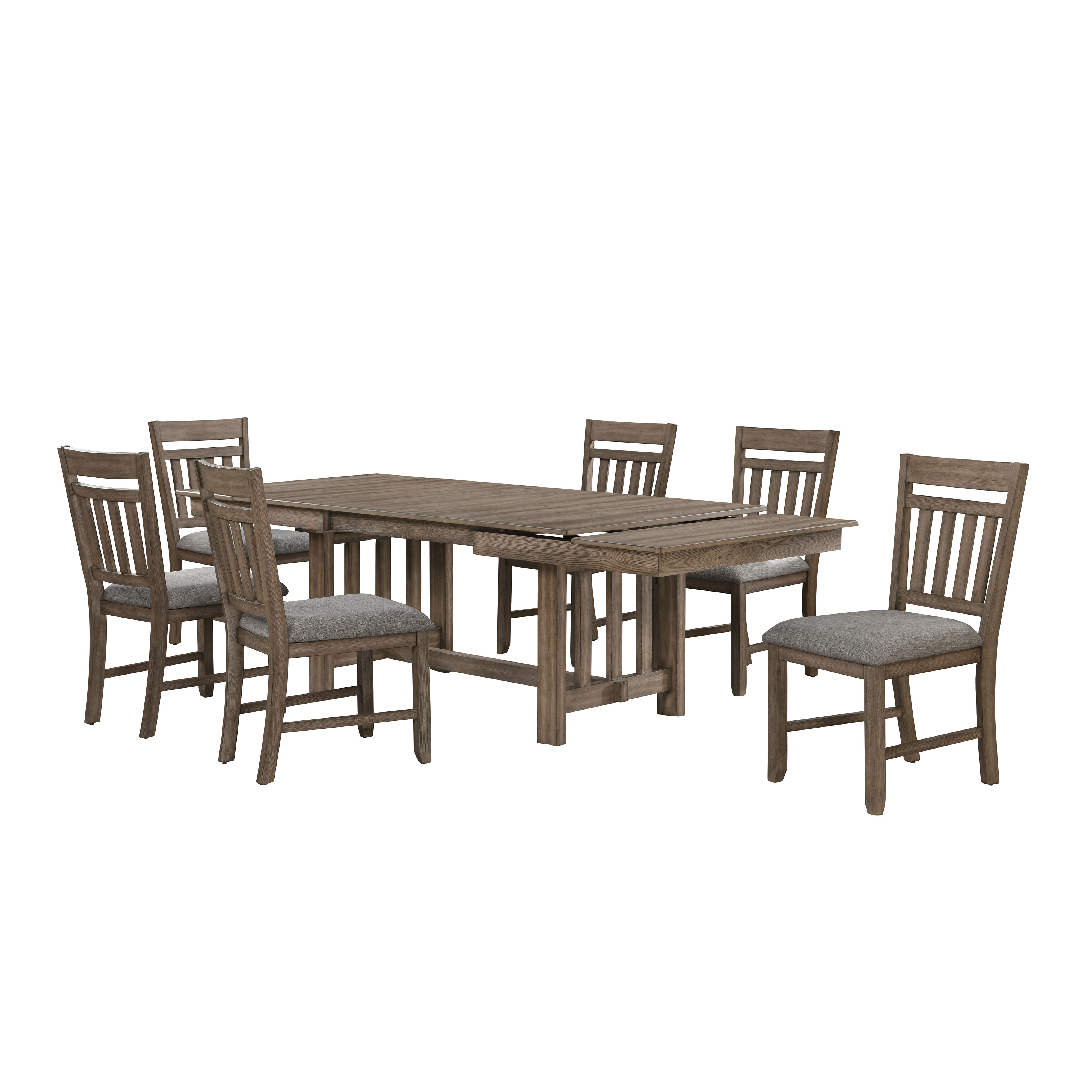 Harrisburg - Dining Table & 6 Chairs - Brown