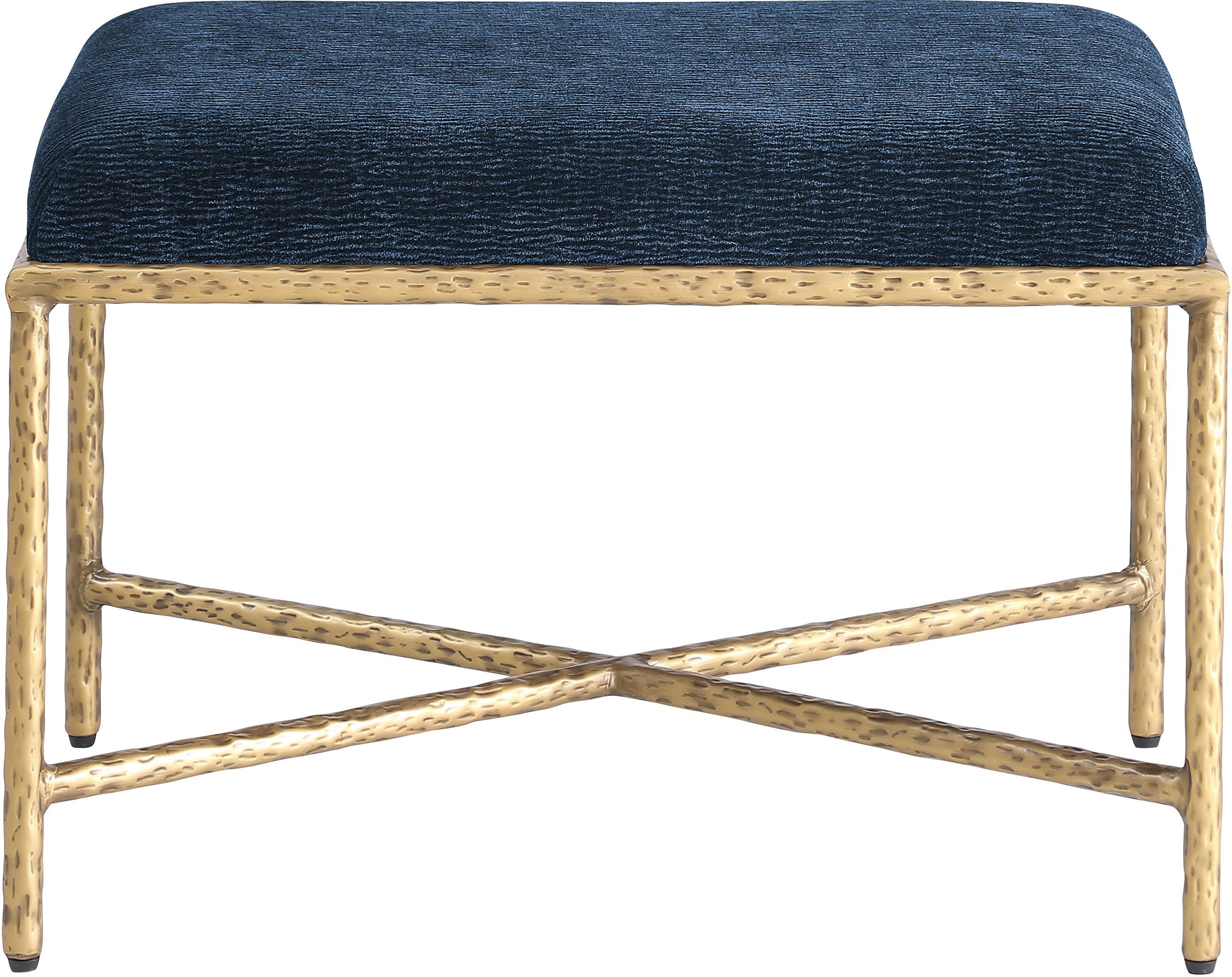Valley - 25" Bench With Gold Frame - Navy