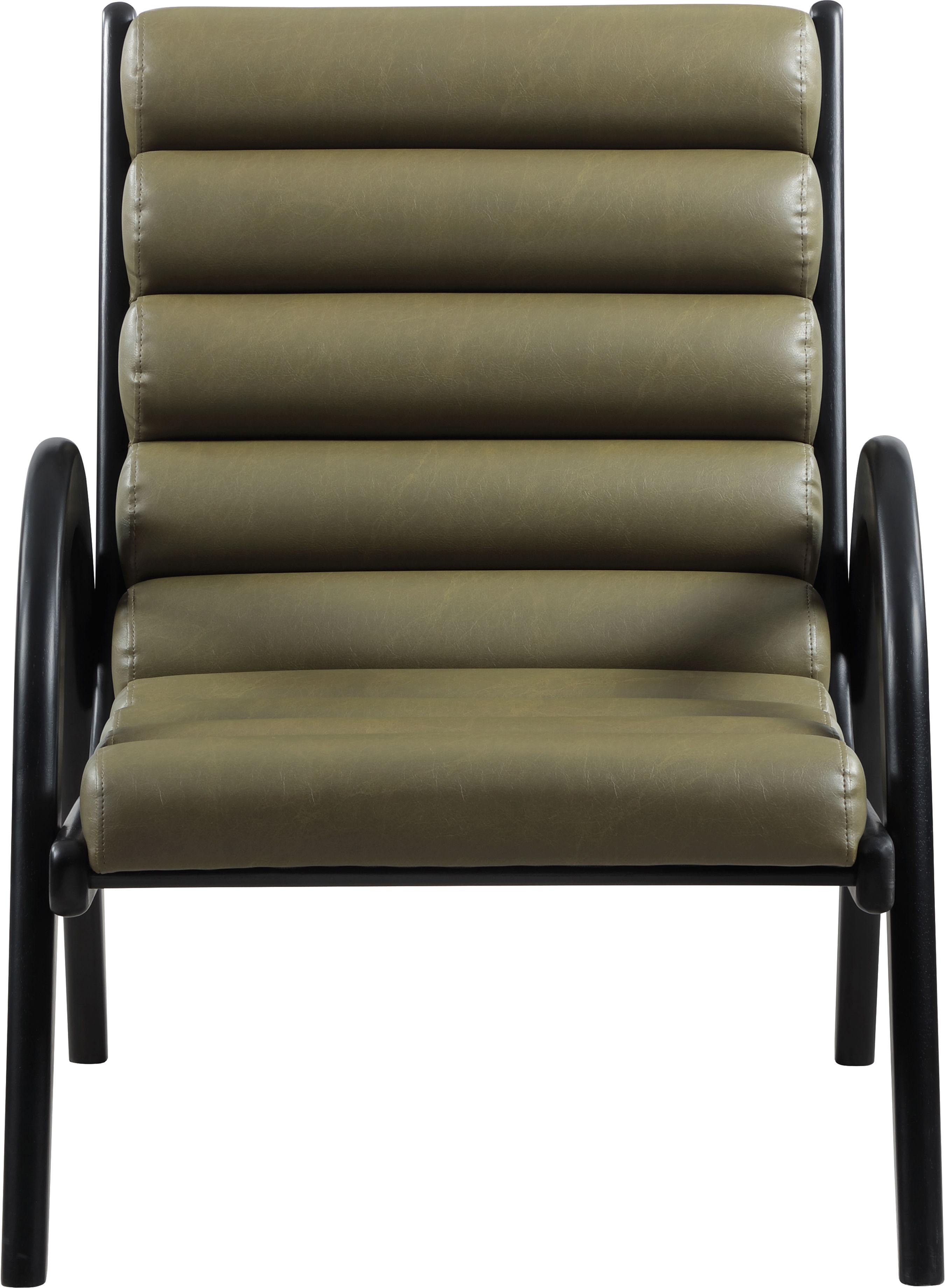 Randal - Vegan Leather Accent Chair - Olive