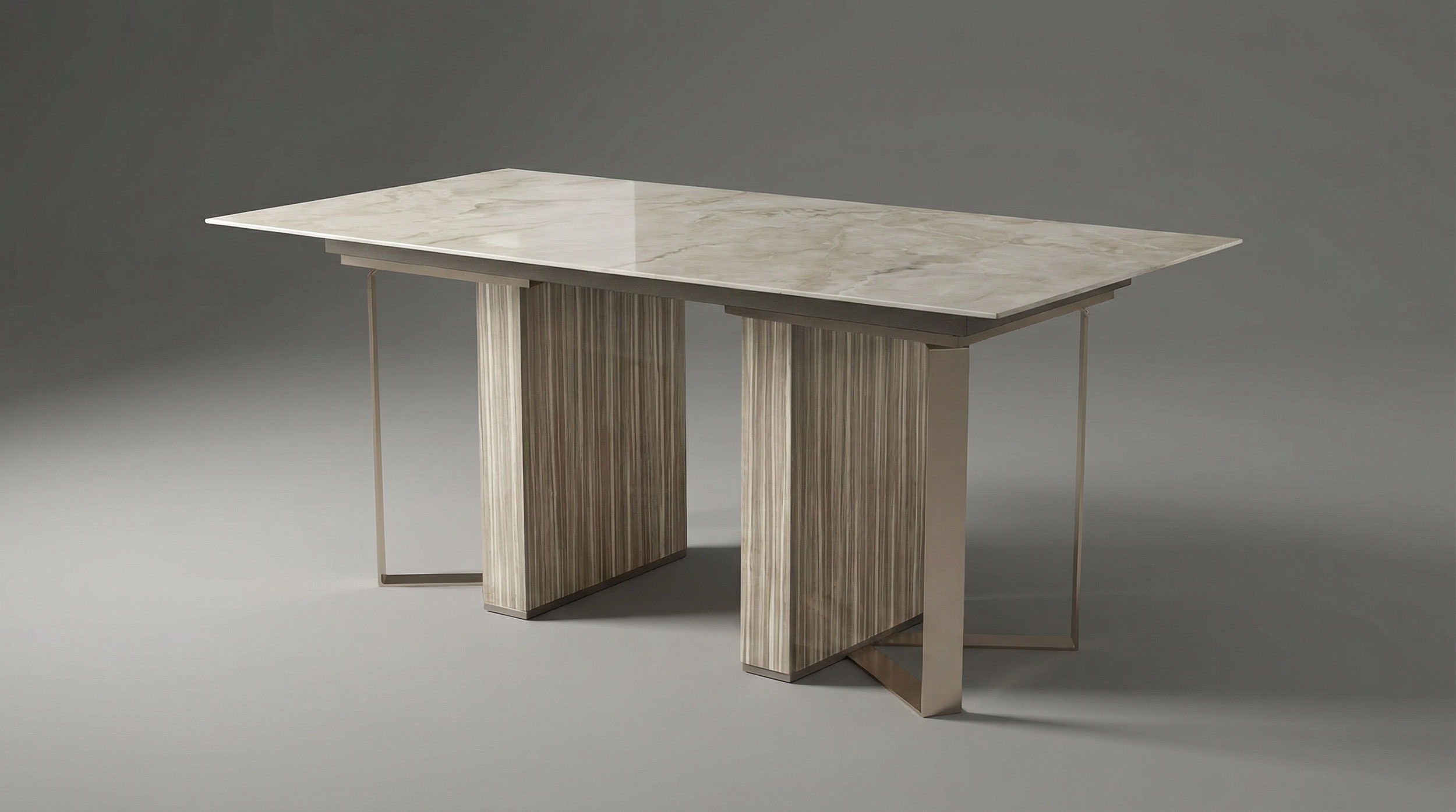 Luce - Dining Table - Beige / Light Brown