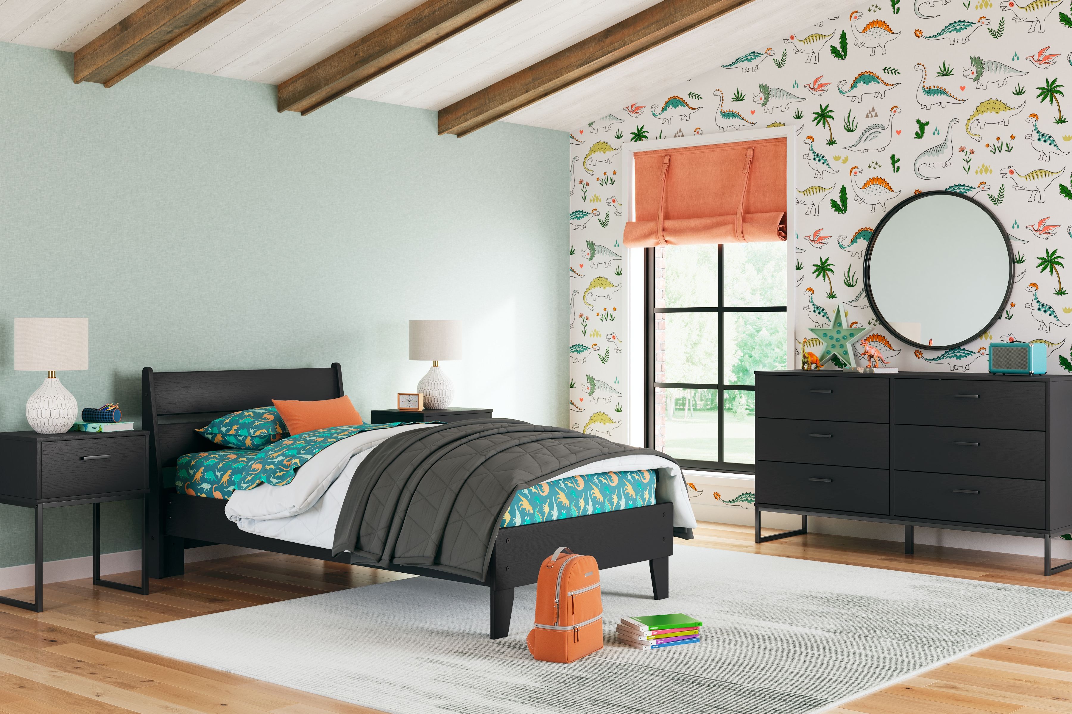 Twin · 3 Pc · Dresser, Twin Panel Platform Bed
