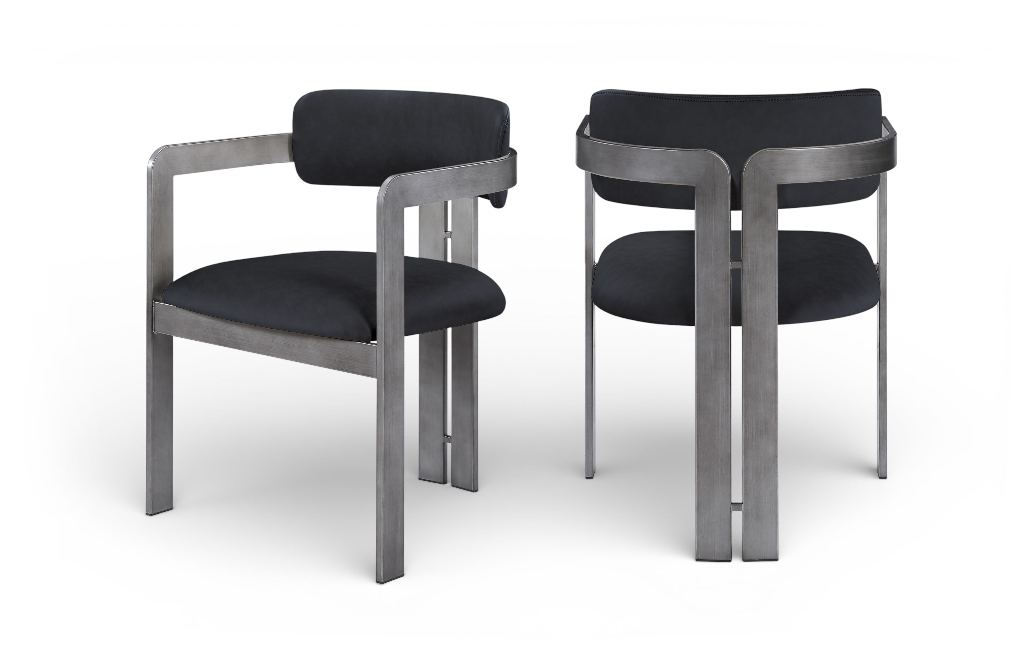 Aurum - Vegan Leather Upholstered Dining Chair (Set of 2) - Black