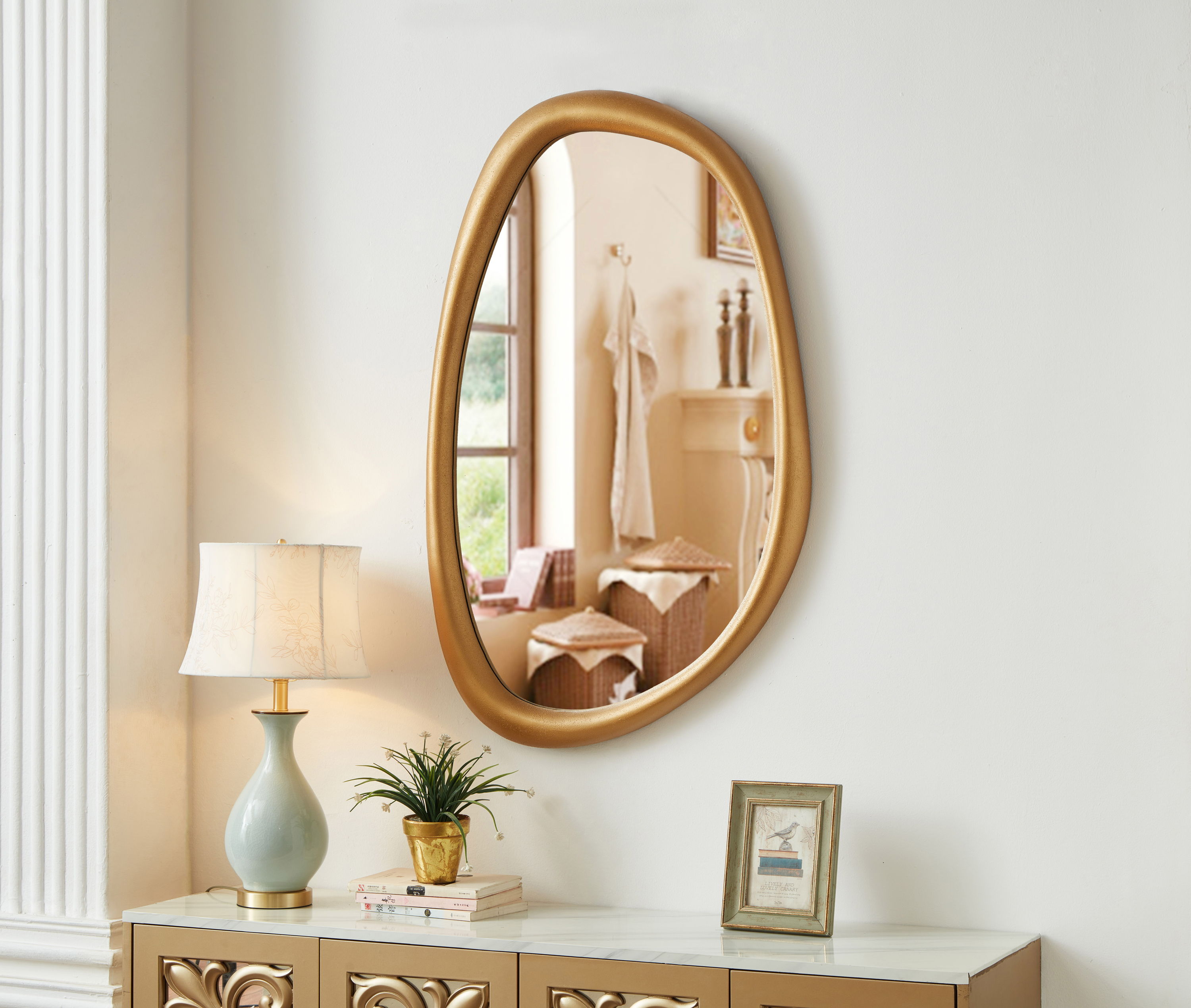 Holland - 45" Mirror - Brass