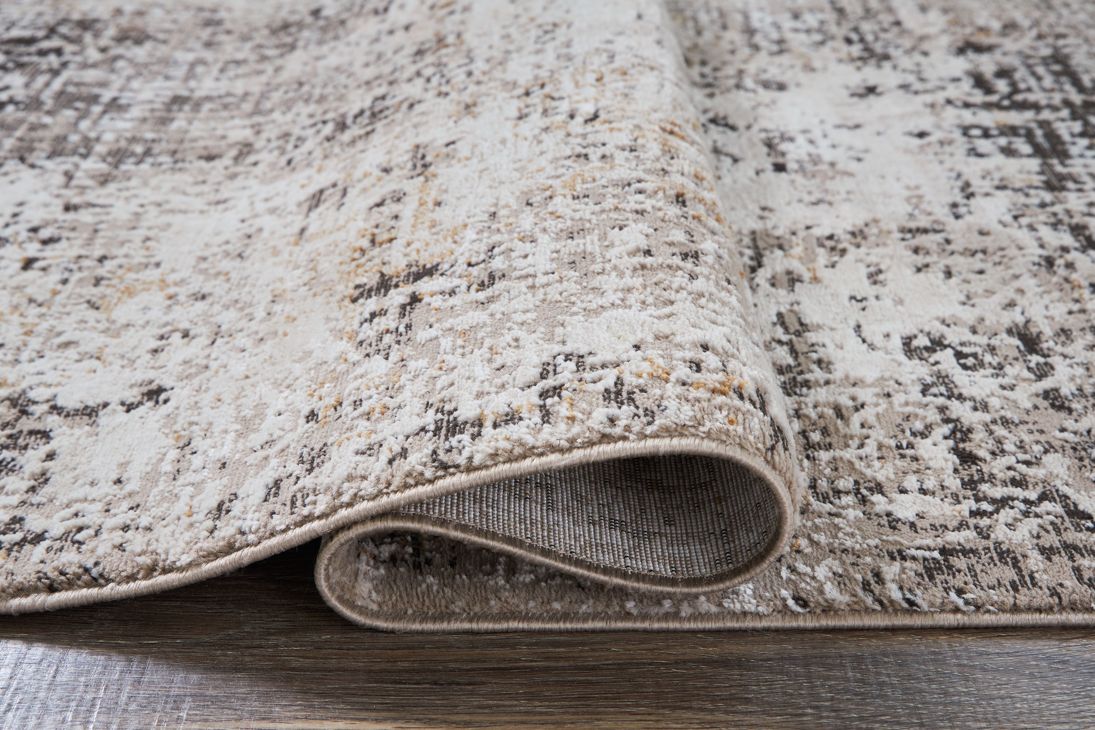 Elaning - 5' x 7' Rug - Black / Gray / Cream