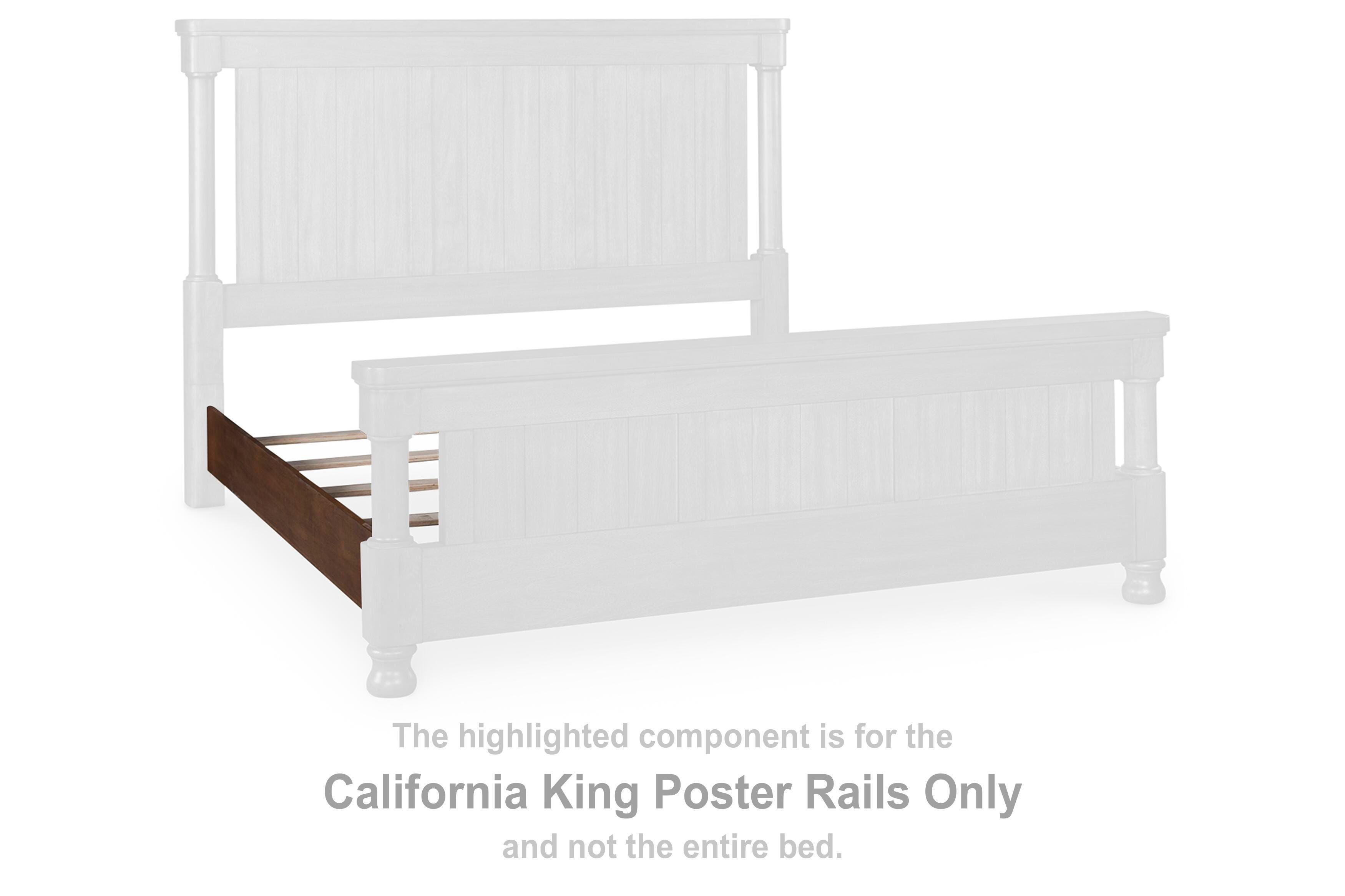 Rowlenstown – California King Poster Rails – Brown