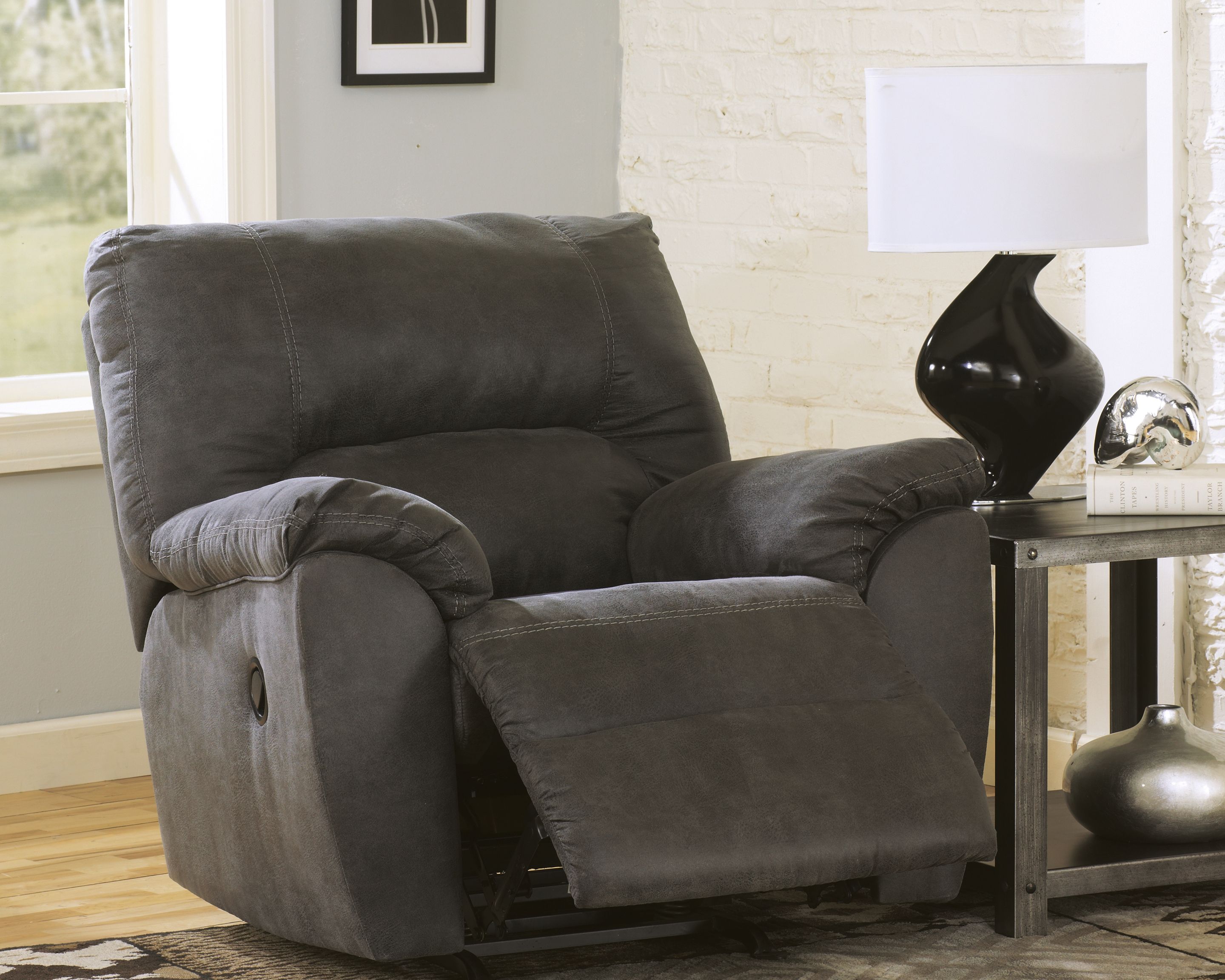 Ashley Furniture Tambo - Rocker Recliner - Pewter - Image 8