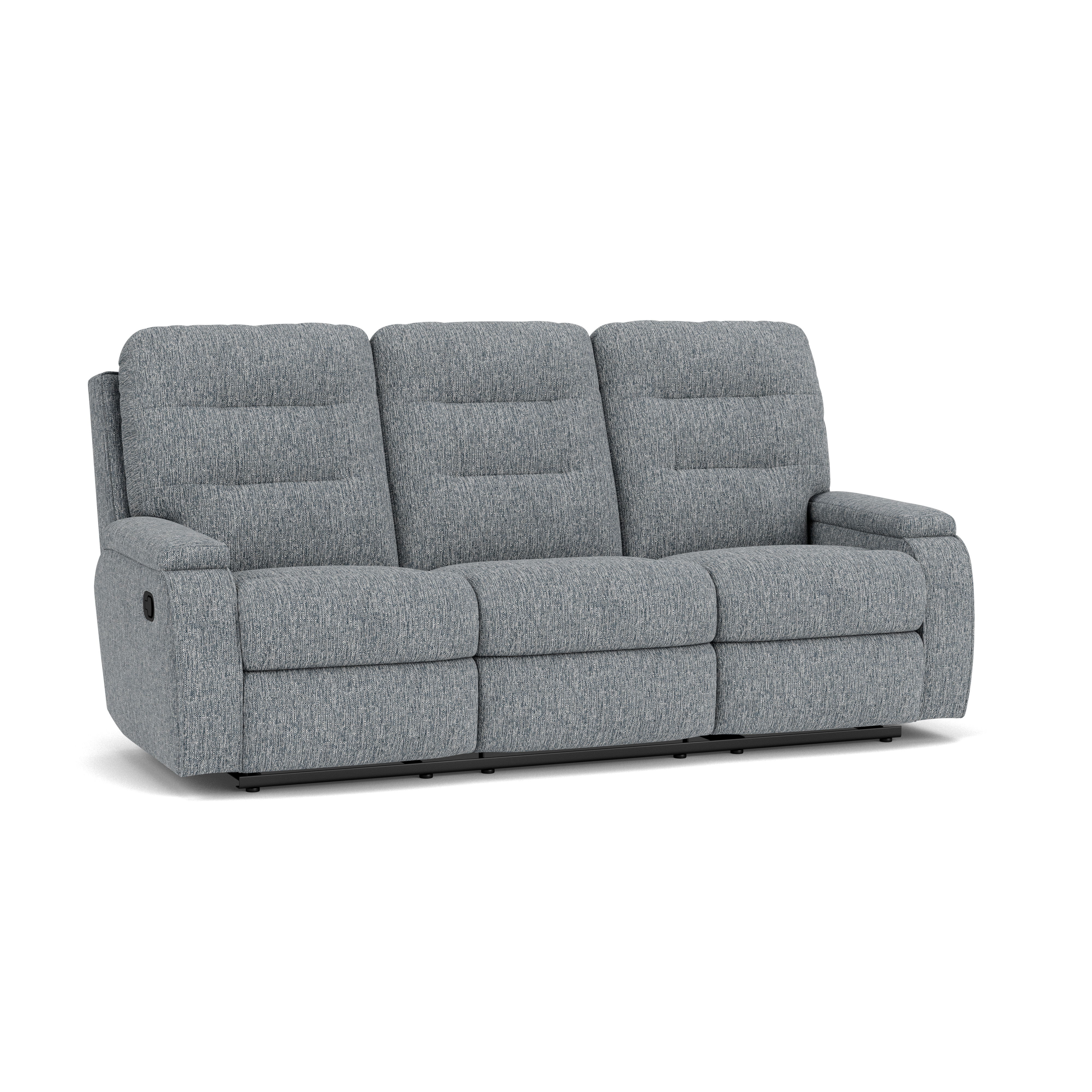 Kerrie - Transitional Fabric Reclining Sofa, gray