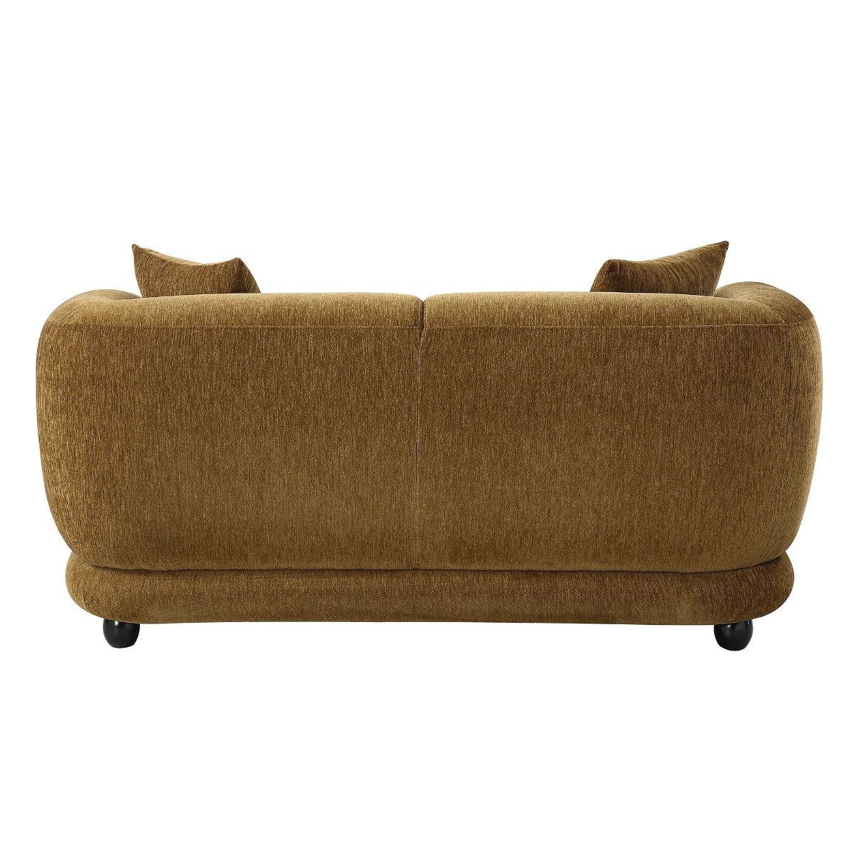 Lennox - Loveseat With 2 Pillows - Brown Chenille, light brown, view 3