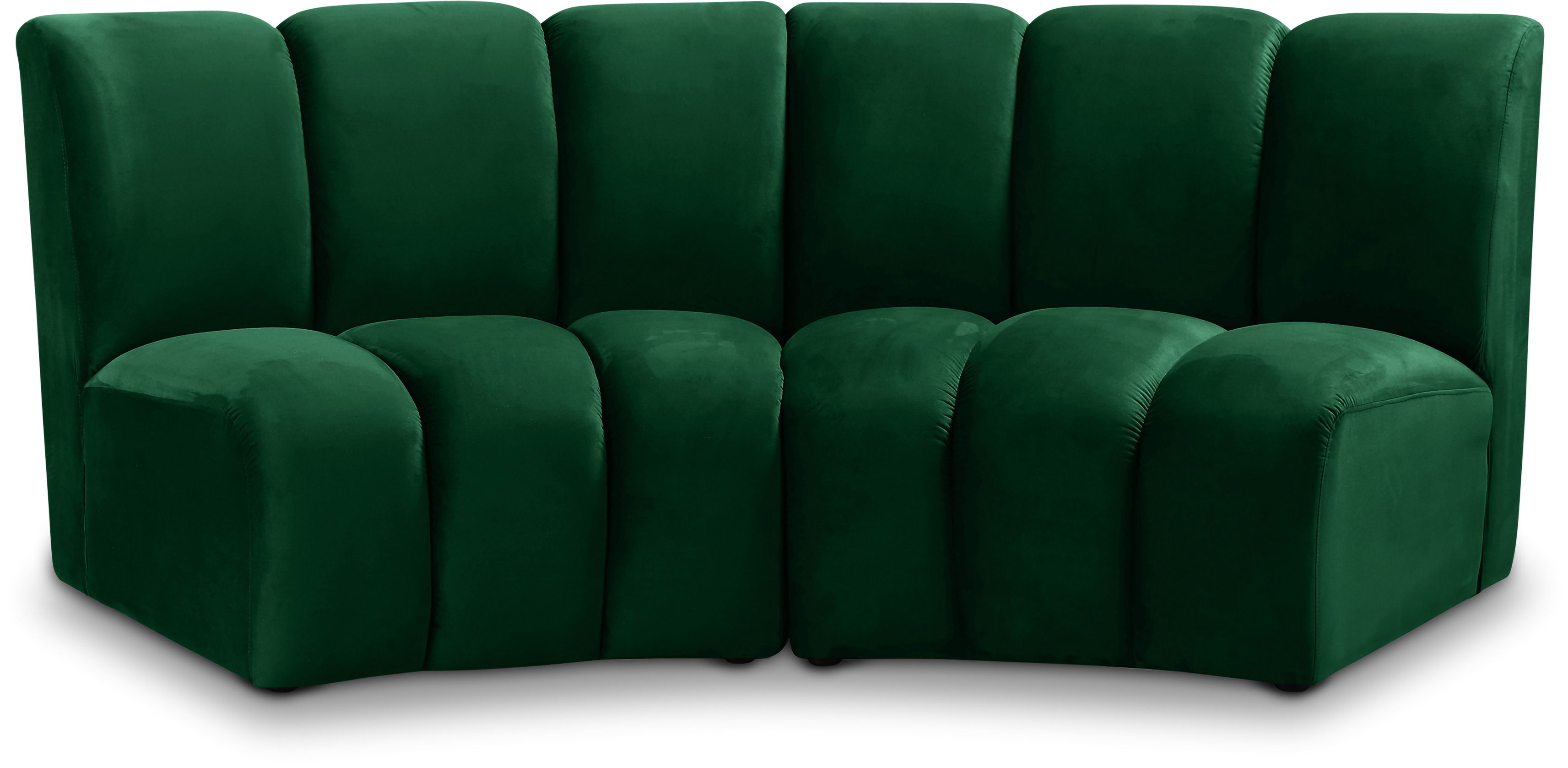 Infinity - 2 Piece Modular Sectional - Fabric - Green