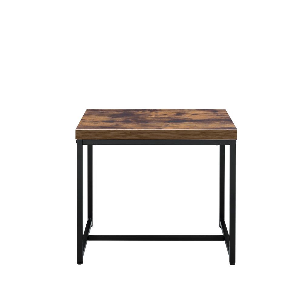 Bob End Table Weathered Oak & Black New Lots Furniture Online Store