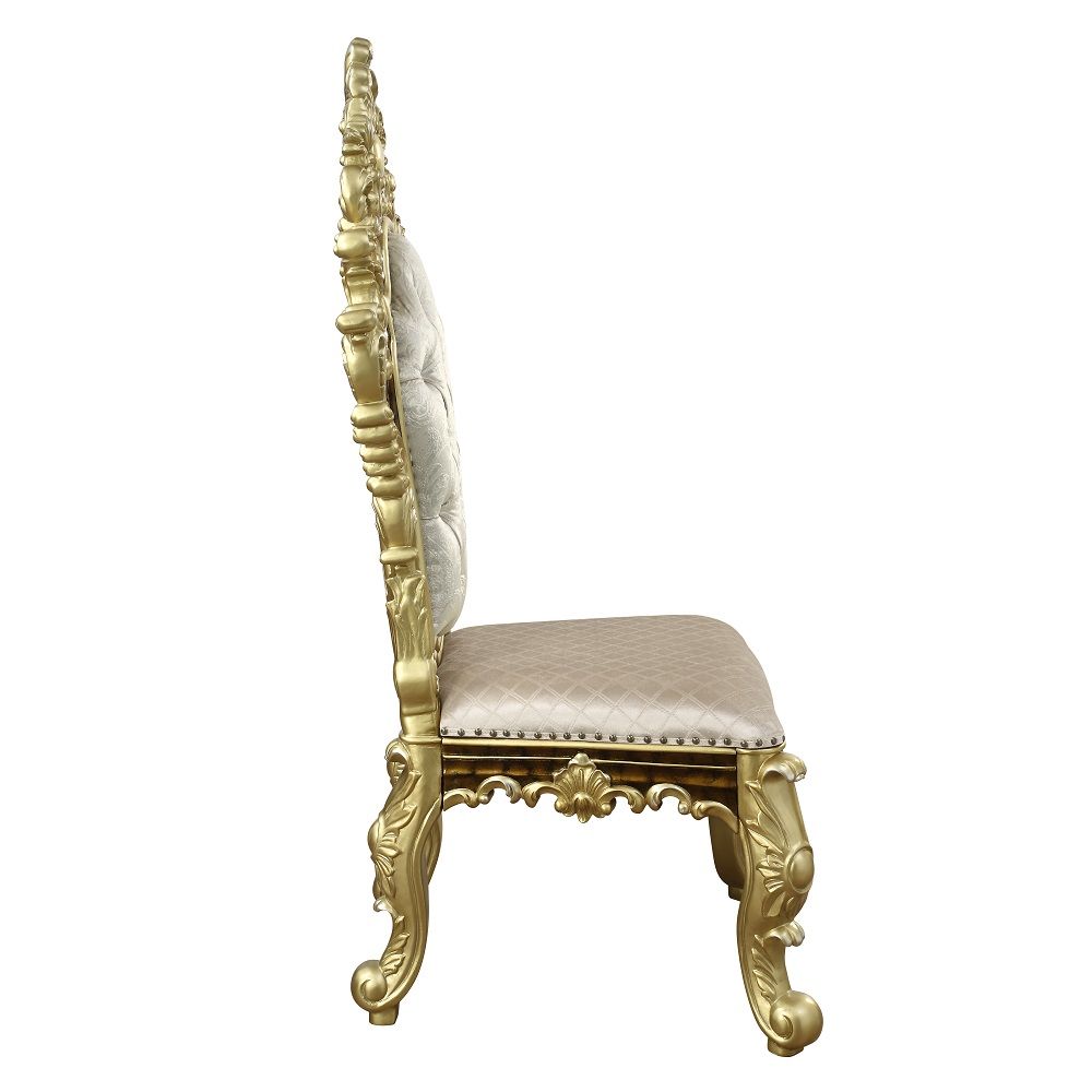 Desiderius - Side Chair (Set of 2) - Antique Gold & Hand-Painted Brown, gold, view 3