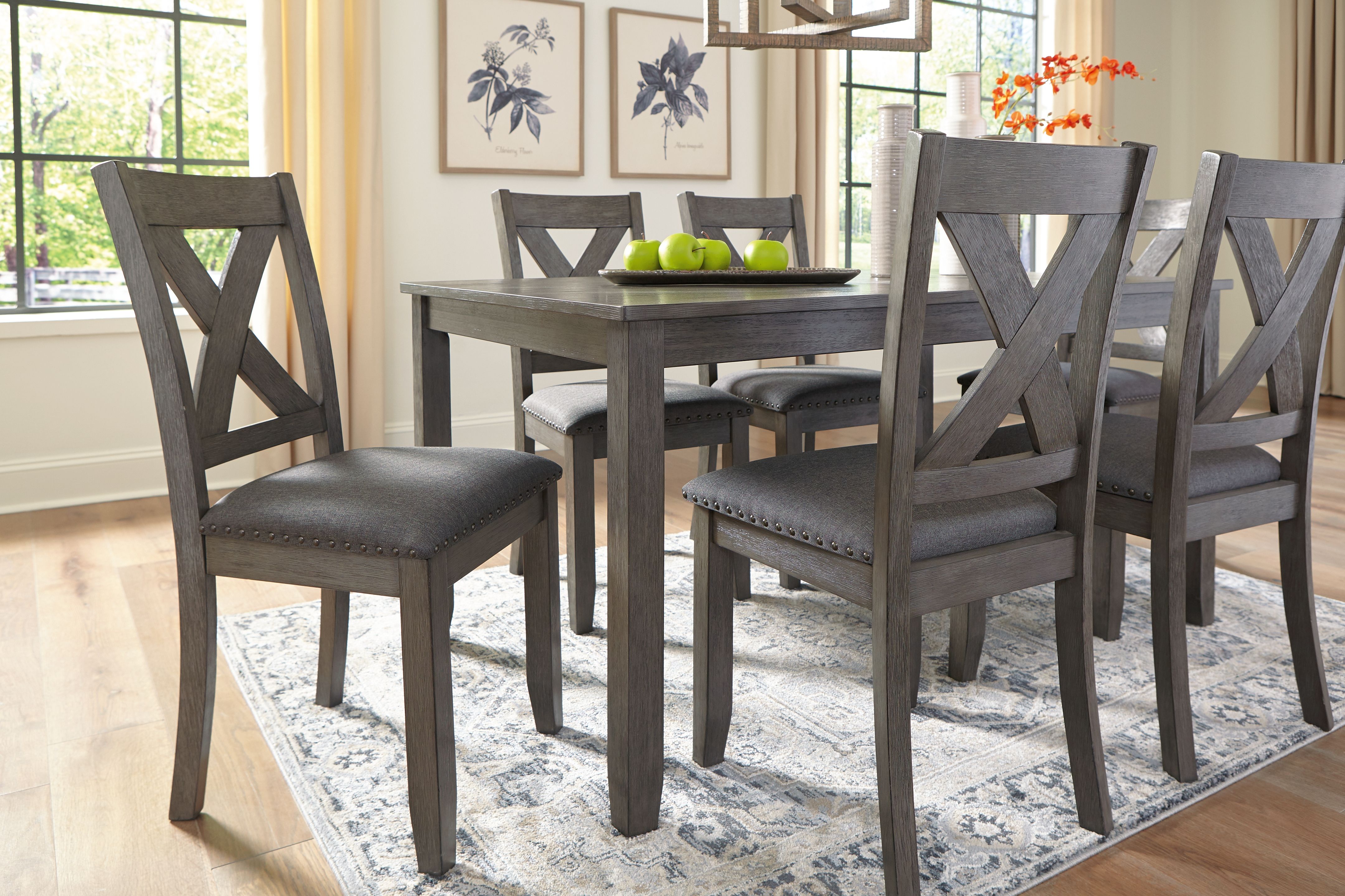 Ashley Furniture Caitbrook - RECT DRM Table Set (Set of 7) - Gray - Image 5