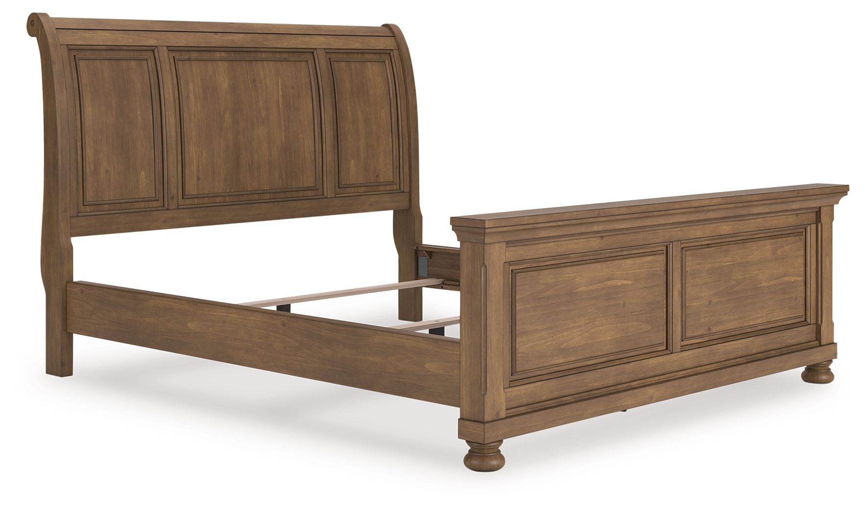 Feddinger - California King Sleigh Bed - Medium Brown