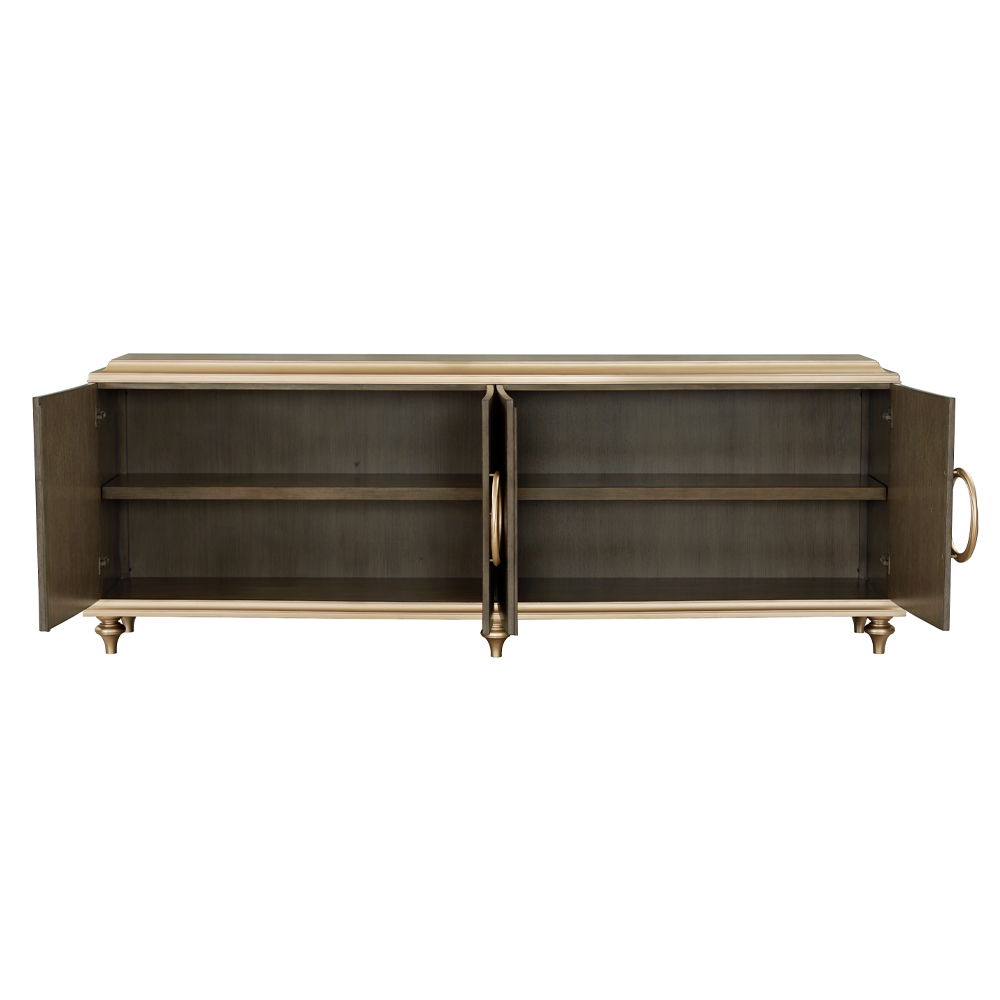 Ashtin - Console Cabinet - Brown, light brown, view 3