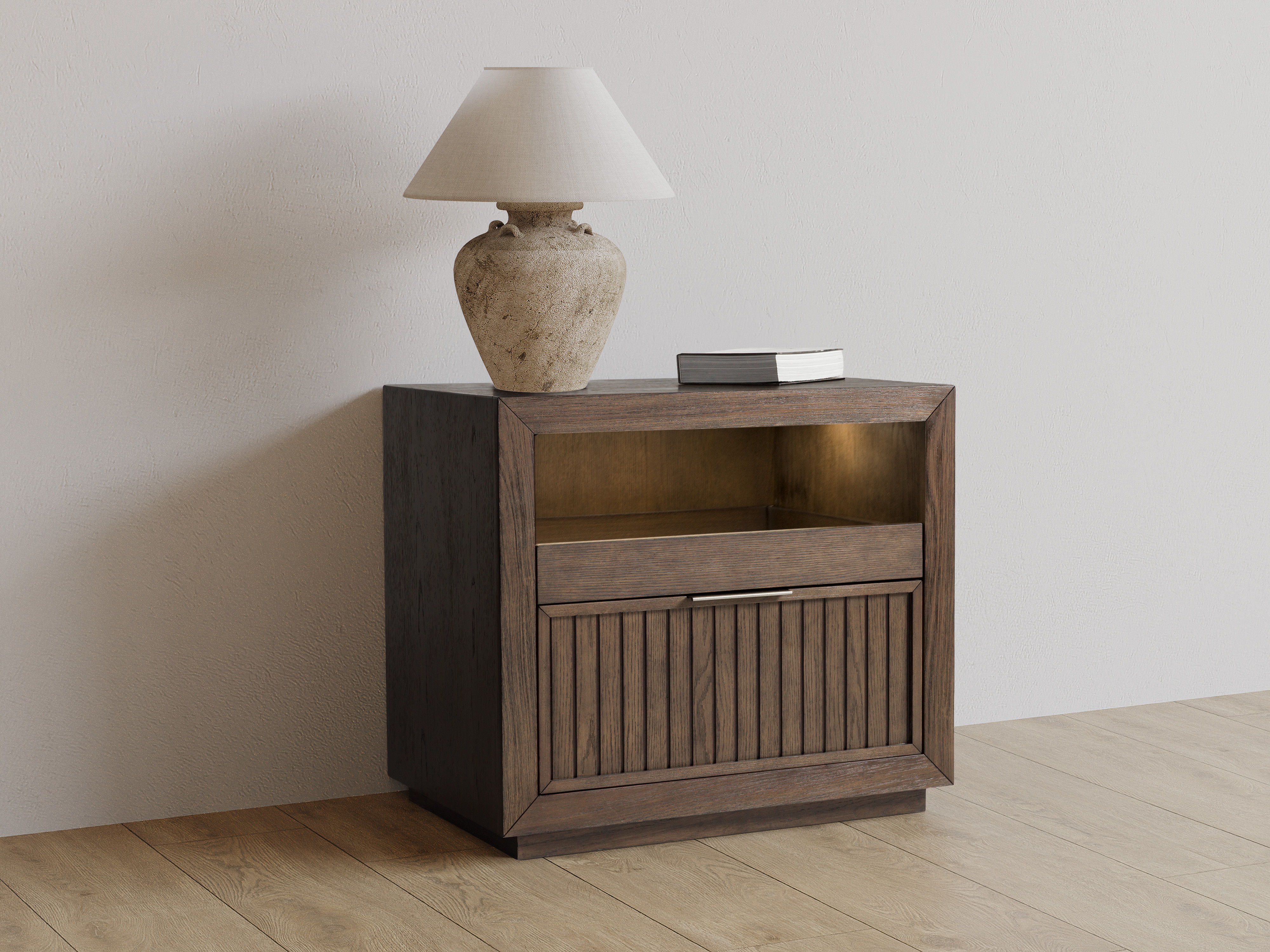 Athens - Open Nightstand - Dark Brown, dark brown, view 7