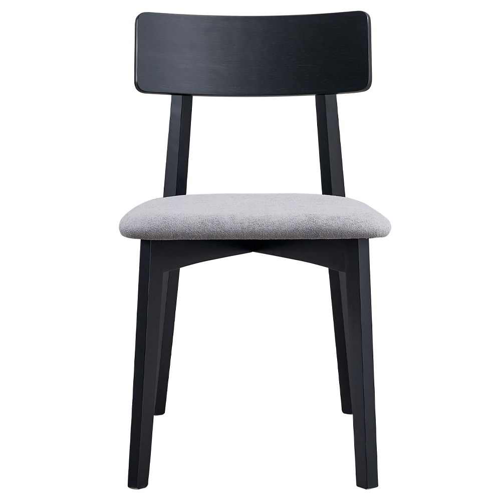 Real - Side Chair (Set of 2) - Gray Linen & Black, black, view 8