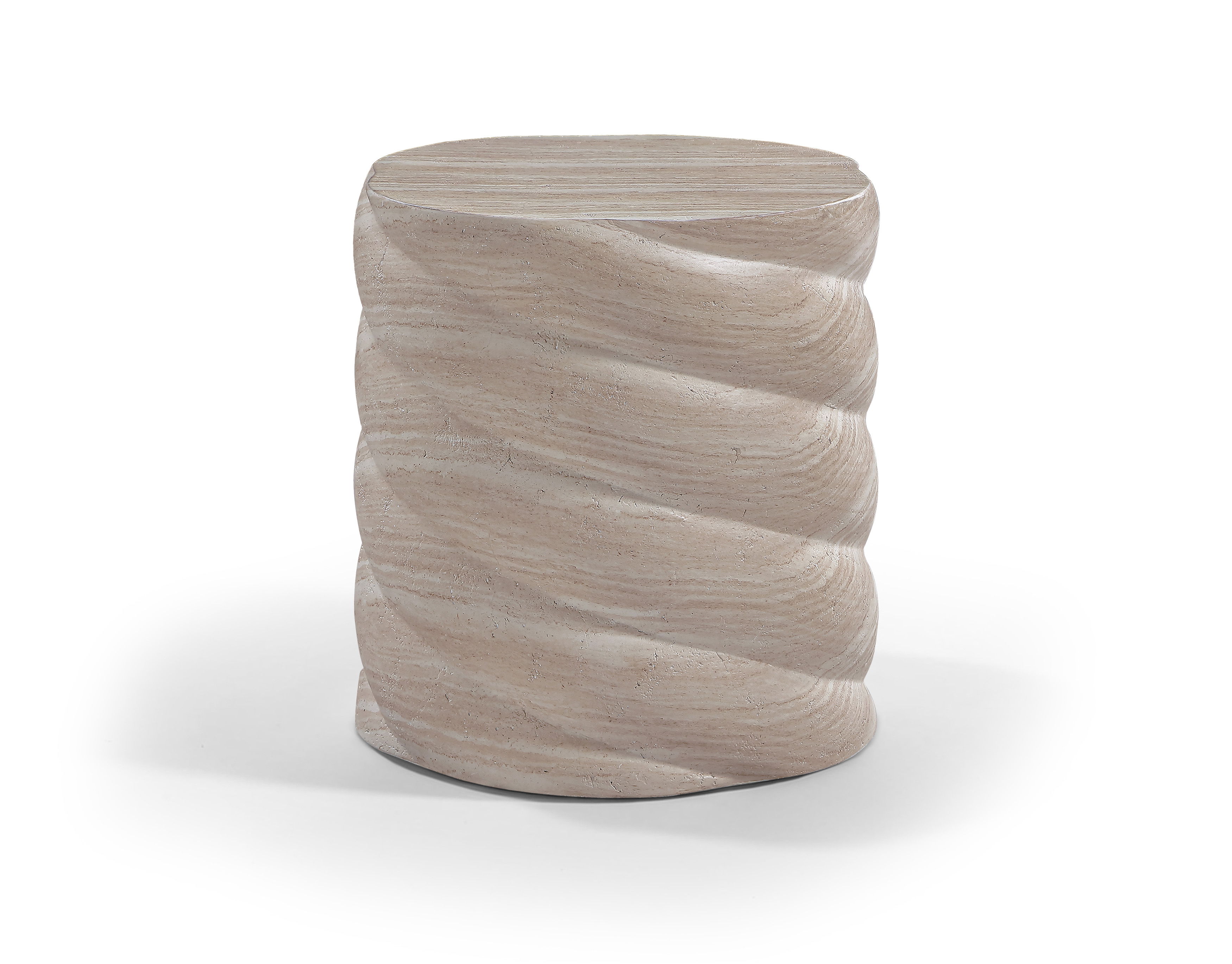 Marmet - Indoor/Outdoor End/Side Table - Travertine