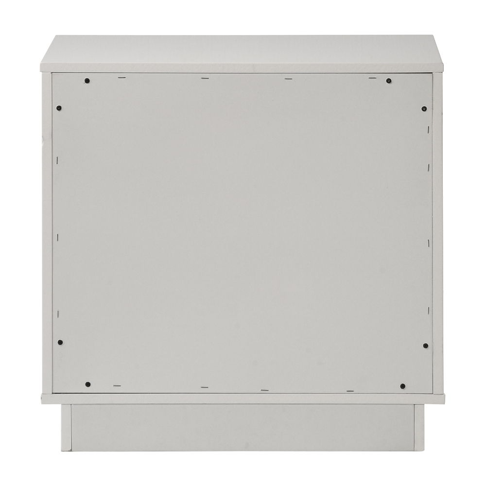 Esther - Nightstand - White / Silver, white, view 4
