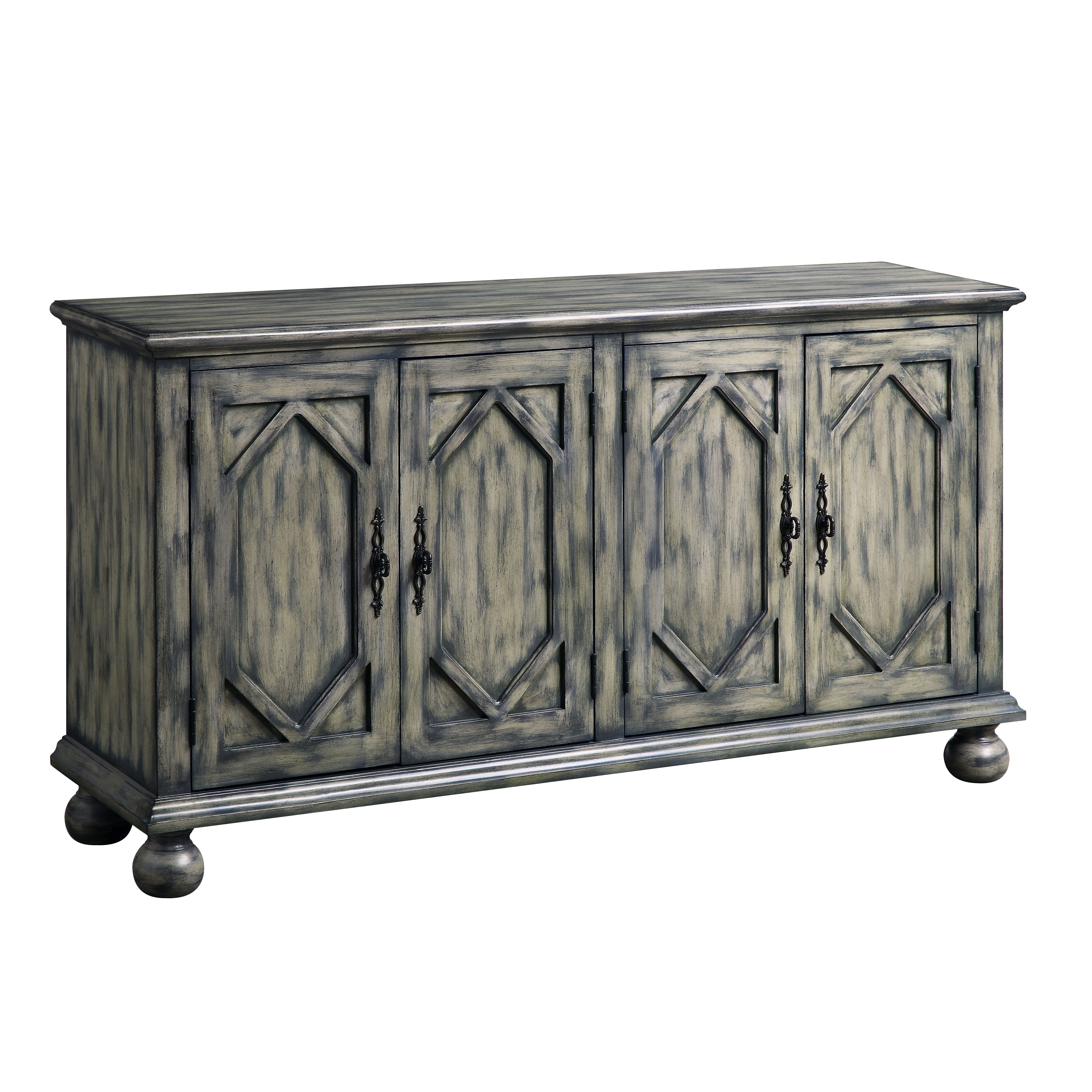 Pavan - Console Cabinet - Rustic Gray, dark gray