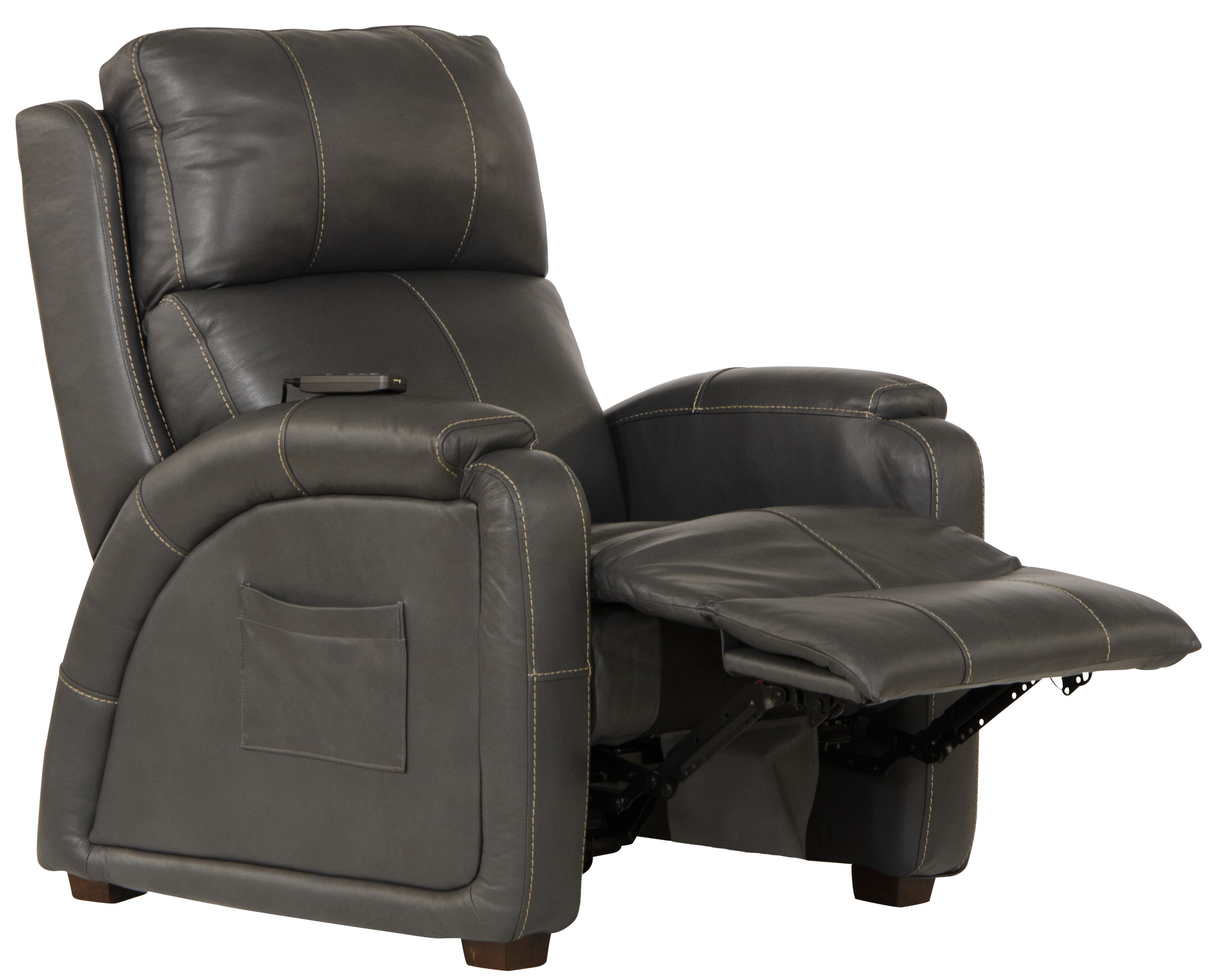 Reliever - Leather Power Headrest Power Lay Flat Reclining With CR3 Massage / Zero Gravity - Gunmetal