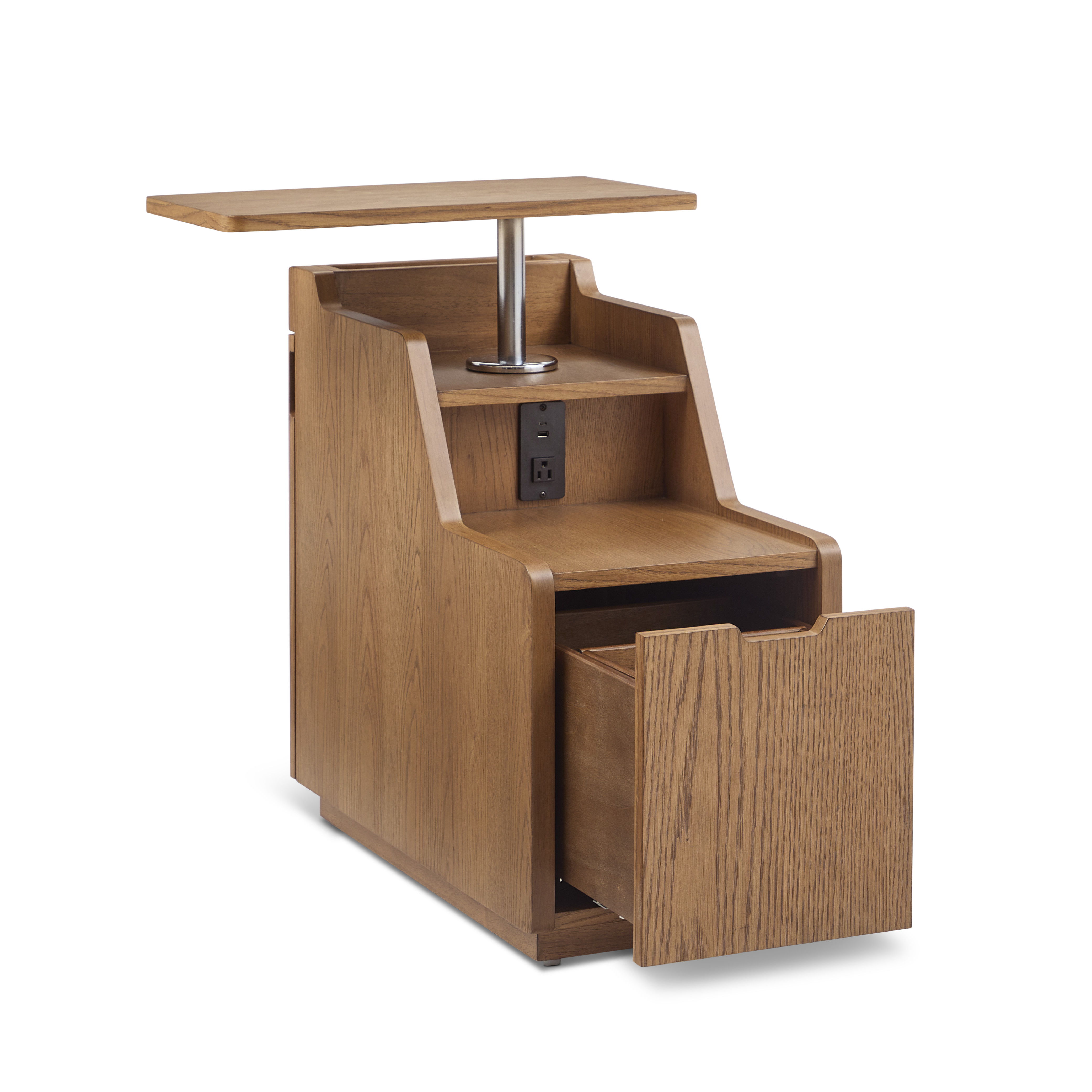 Sidekick - Smart Side Table - Light Brown, light brown, view 2