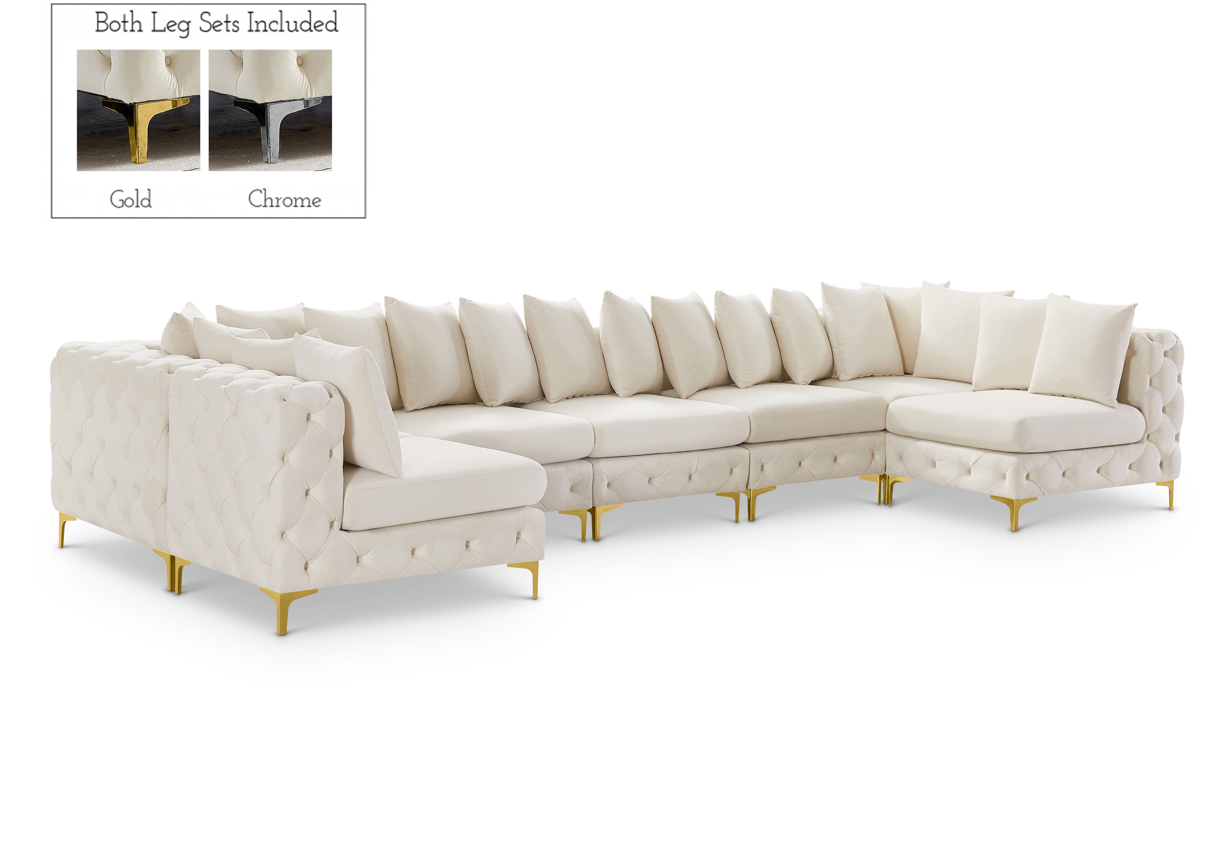 Tremblay - 7 Piece Modular U-Shaped Sectional - Cream