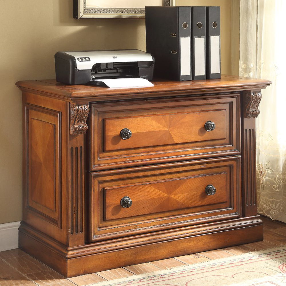 Parker House Huntington - 2 Drawer Lateral File - Antique Vintage Pecan
