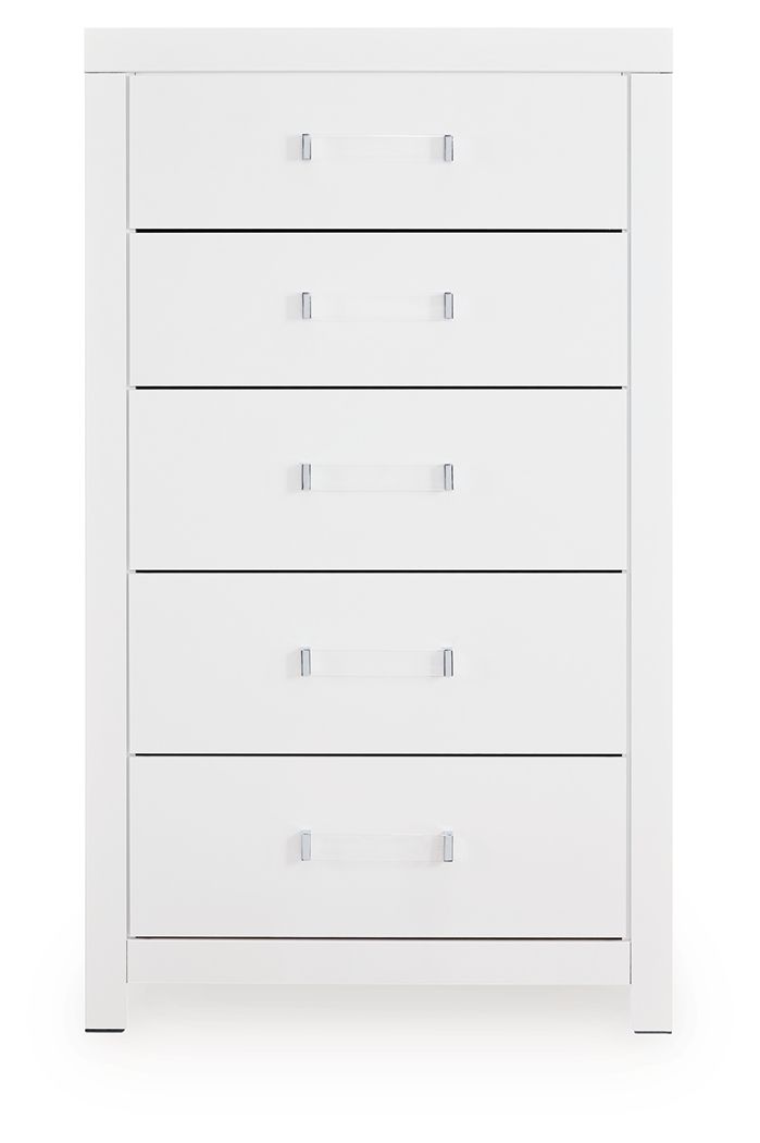 Ashley Furniture Maeling - Five Drawer Chest - White - Image 4