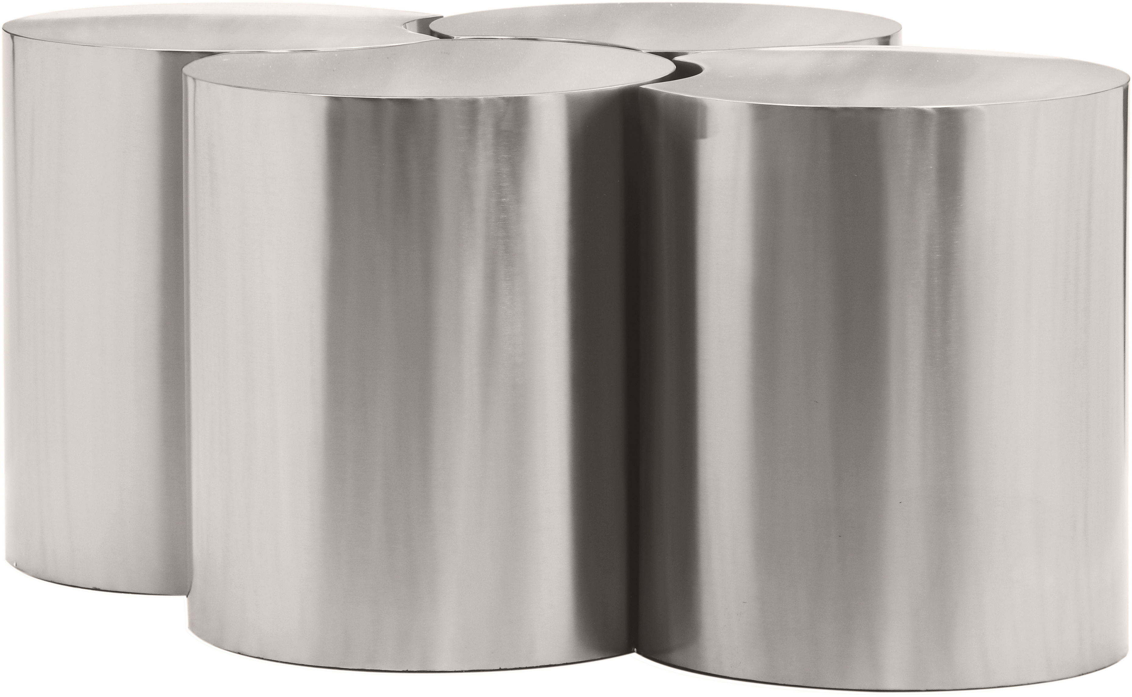 Dimple - 16" 4 Piece Modular Coffee Table - Silver