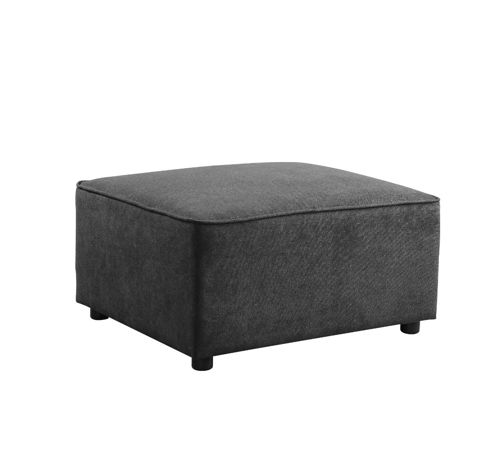 Silvester - Ottoman - Gray Fabric, dark gray