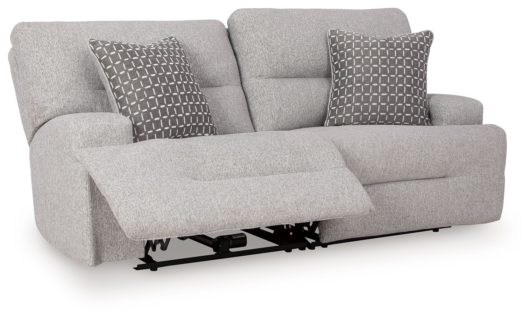 Ashley Furniture Acklen Place - 2-Piece Power Reclining Sectional Loveseat - Pewter - Image 5