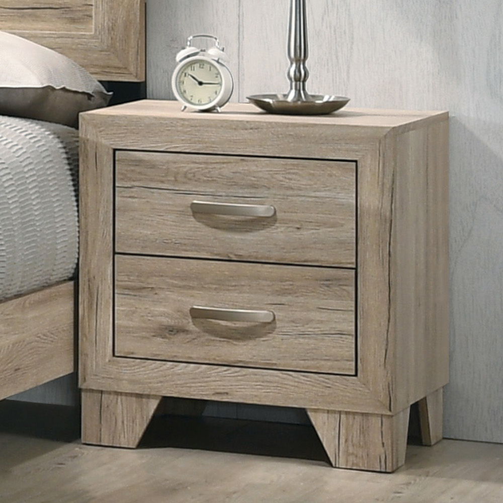 Miquell - Nightstand - Natural, beige