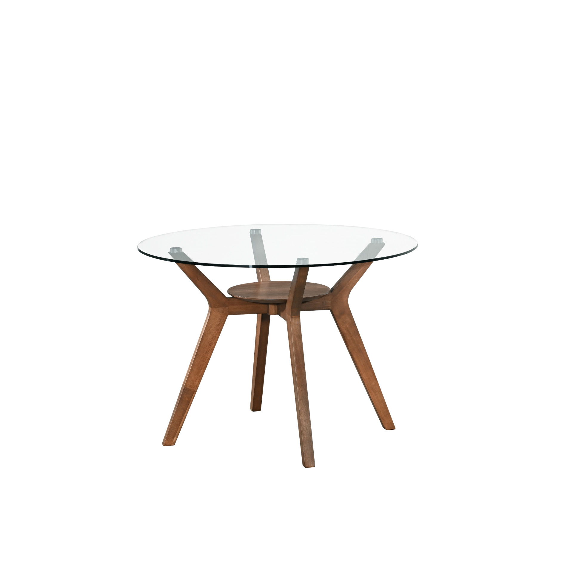 Oscar - Round Glass Top For Standard Or Counter Dining Base - Brown