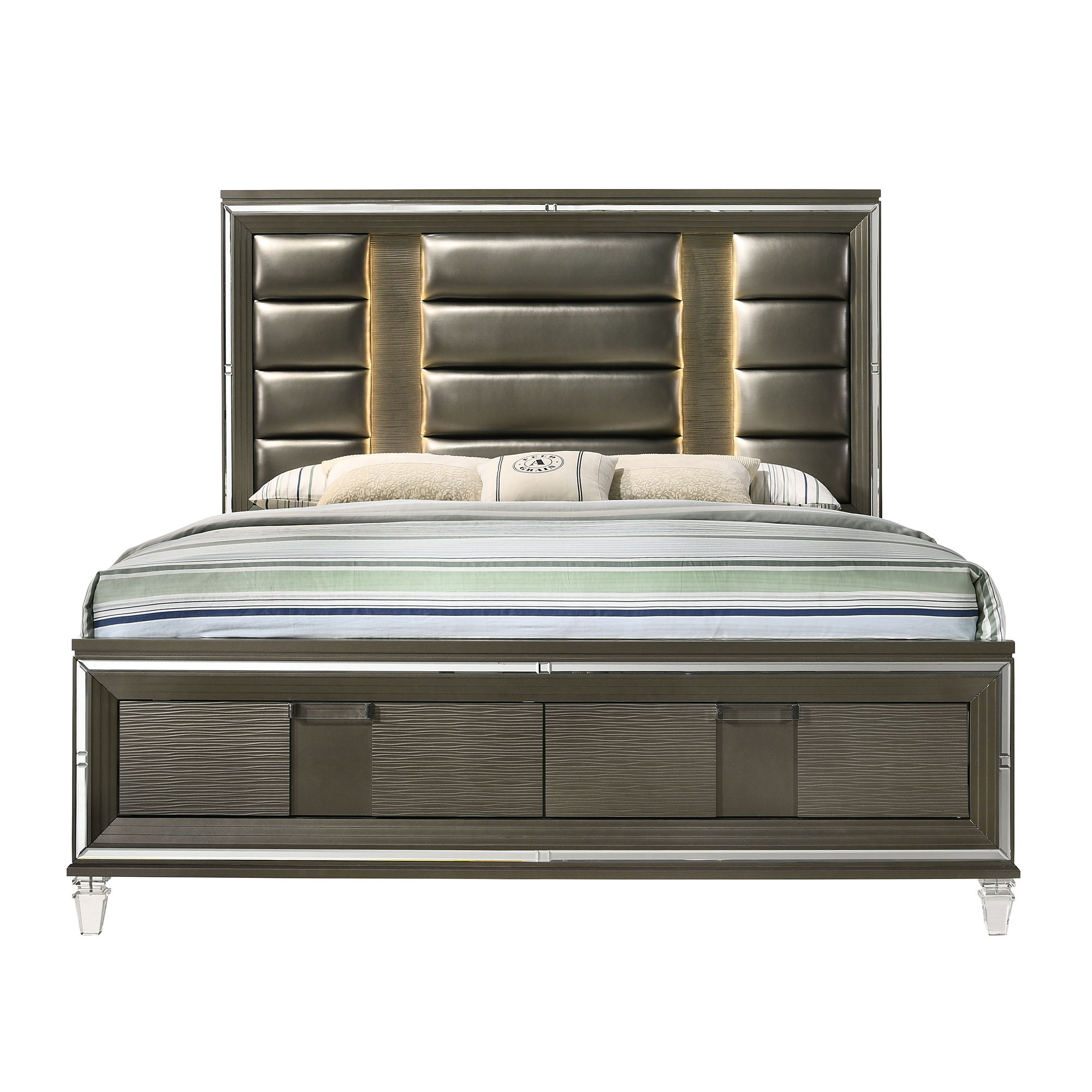 Twenty Nine - 2-Drawer King Storage Bed - Dark Brown