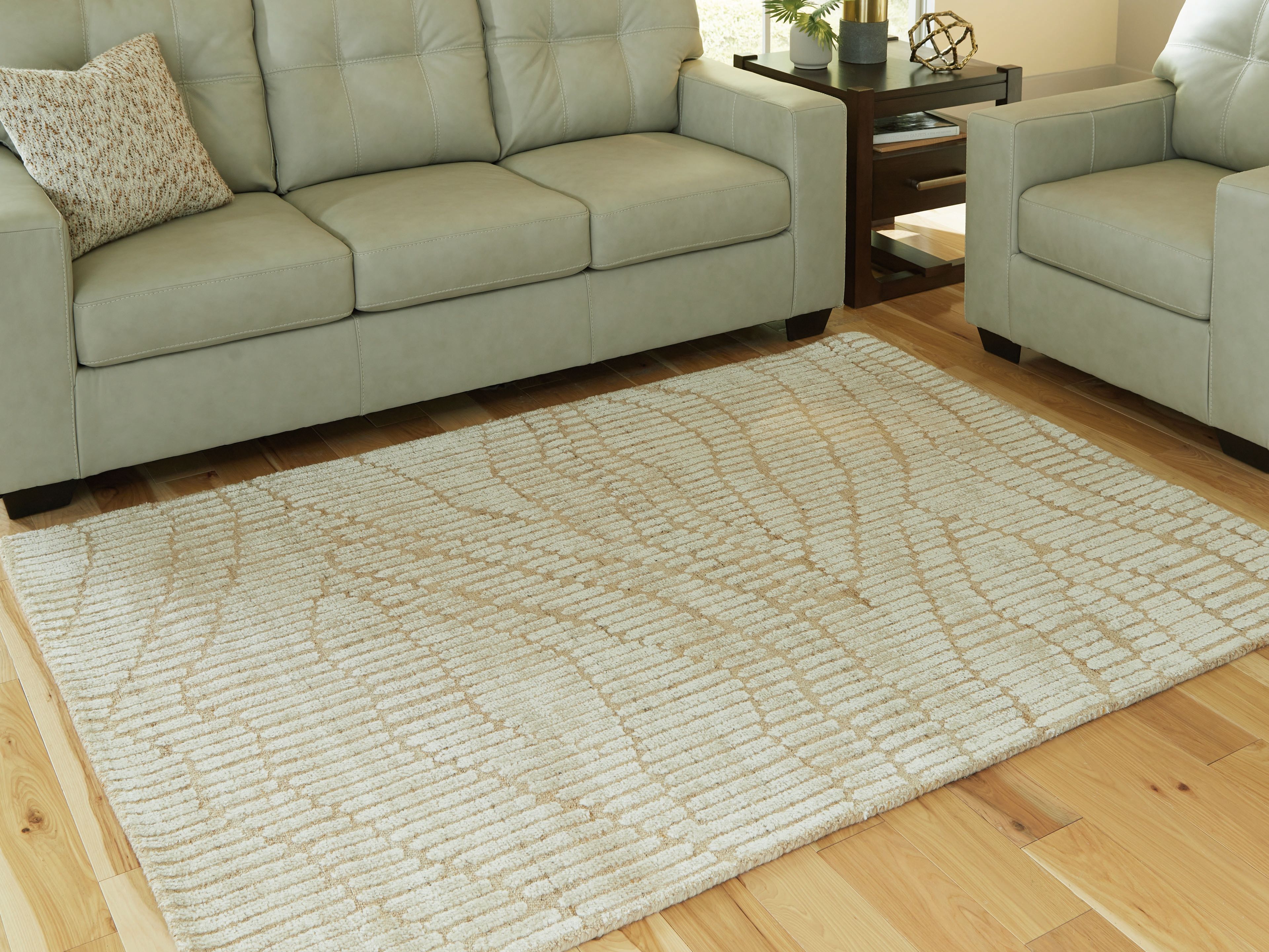 Ashley Furniture Jaseena - 5' x 7' Rug - Beige / Tan - Image 4