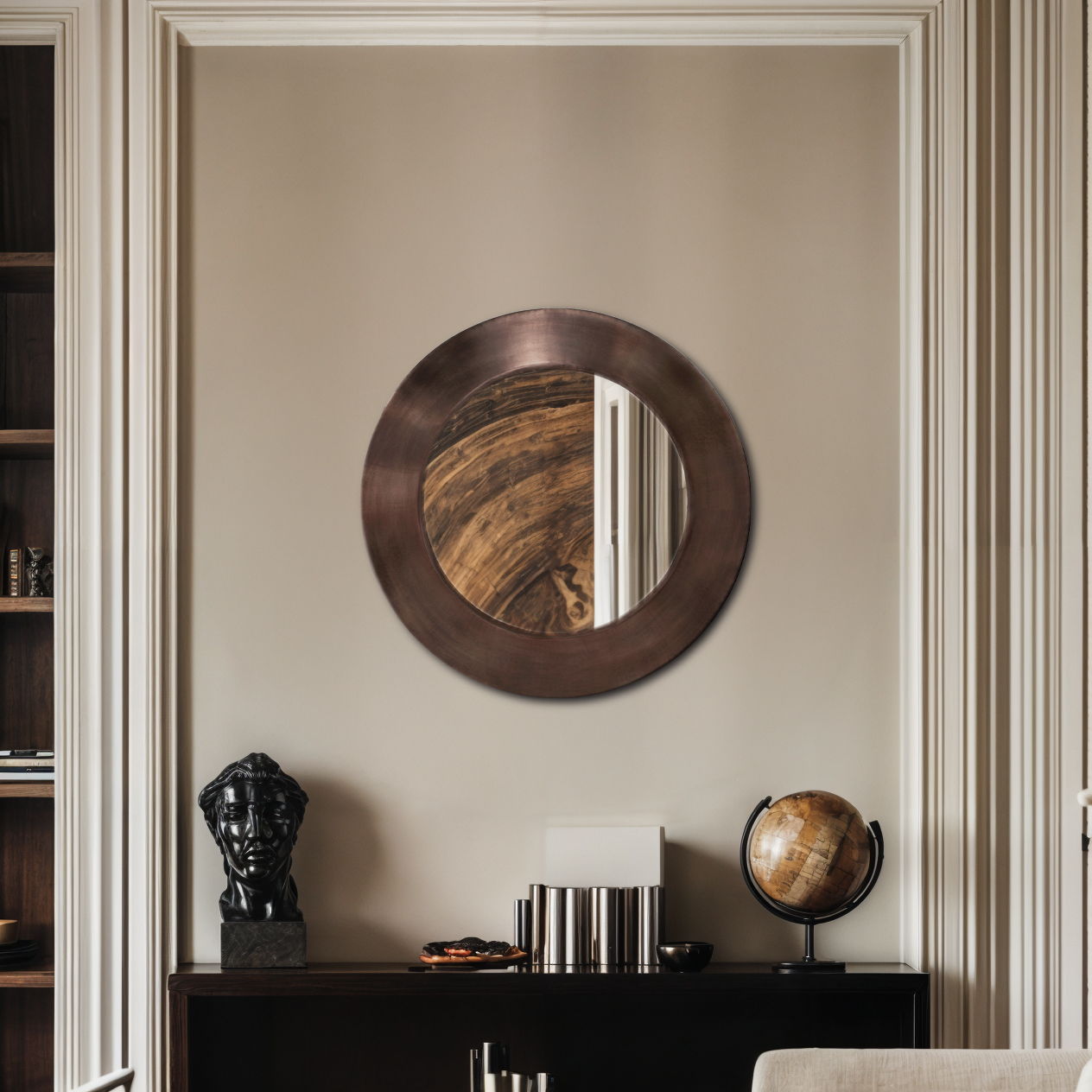 Sphere - 24" Mirror - Brown