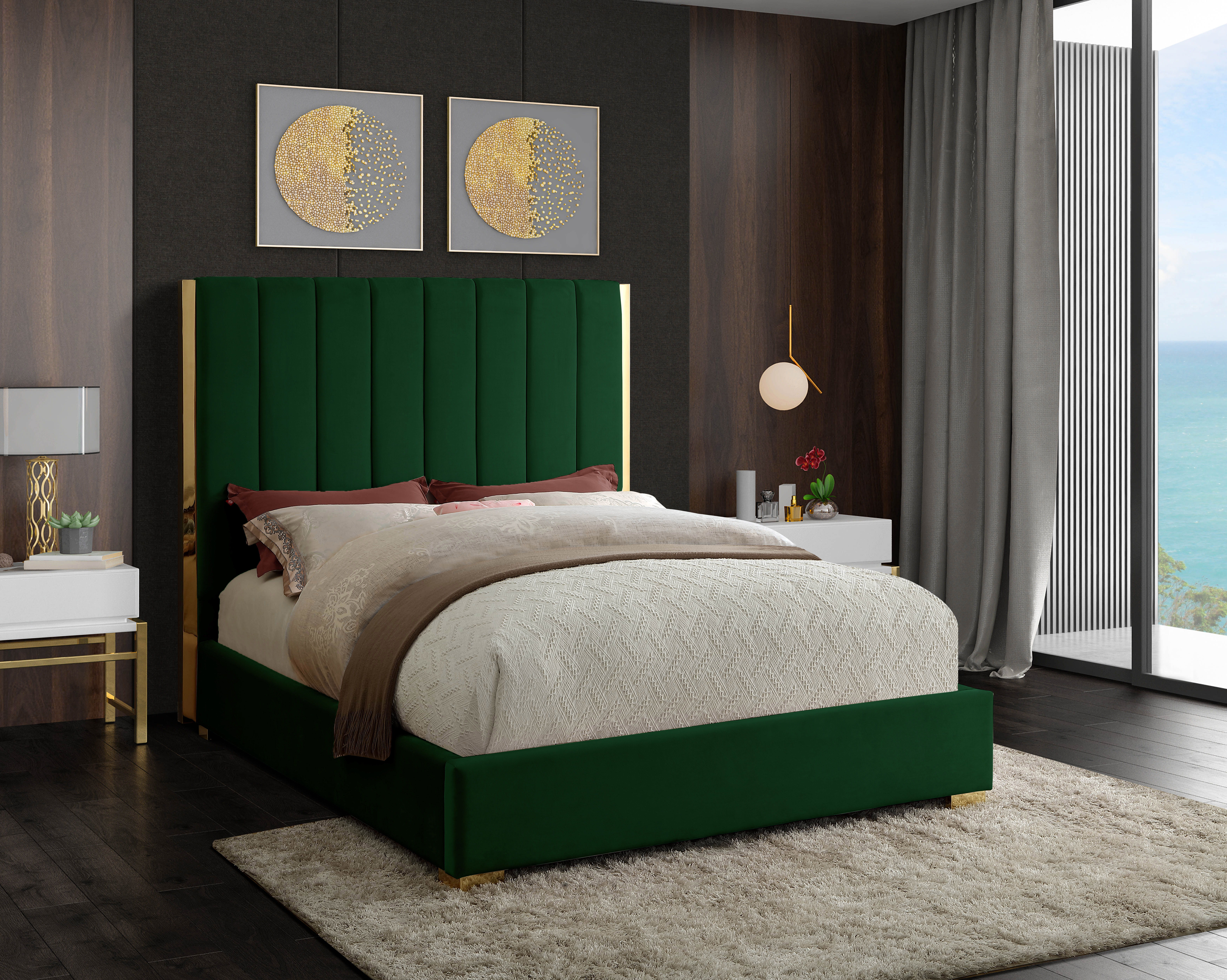 Becca - Queen Bed - Green