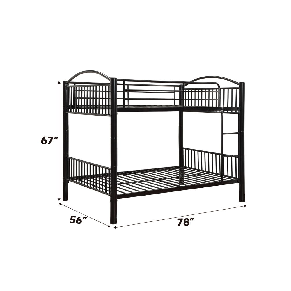Cayelynn - Full Over Full Bunk Bed - Black, black, view 4