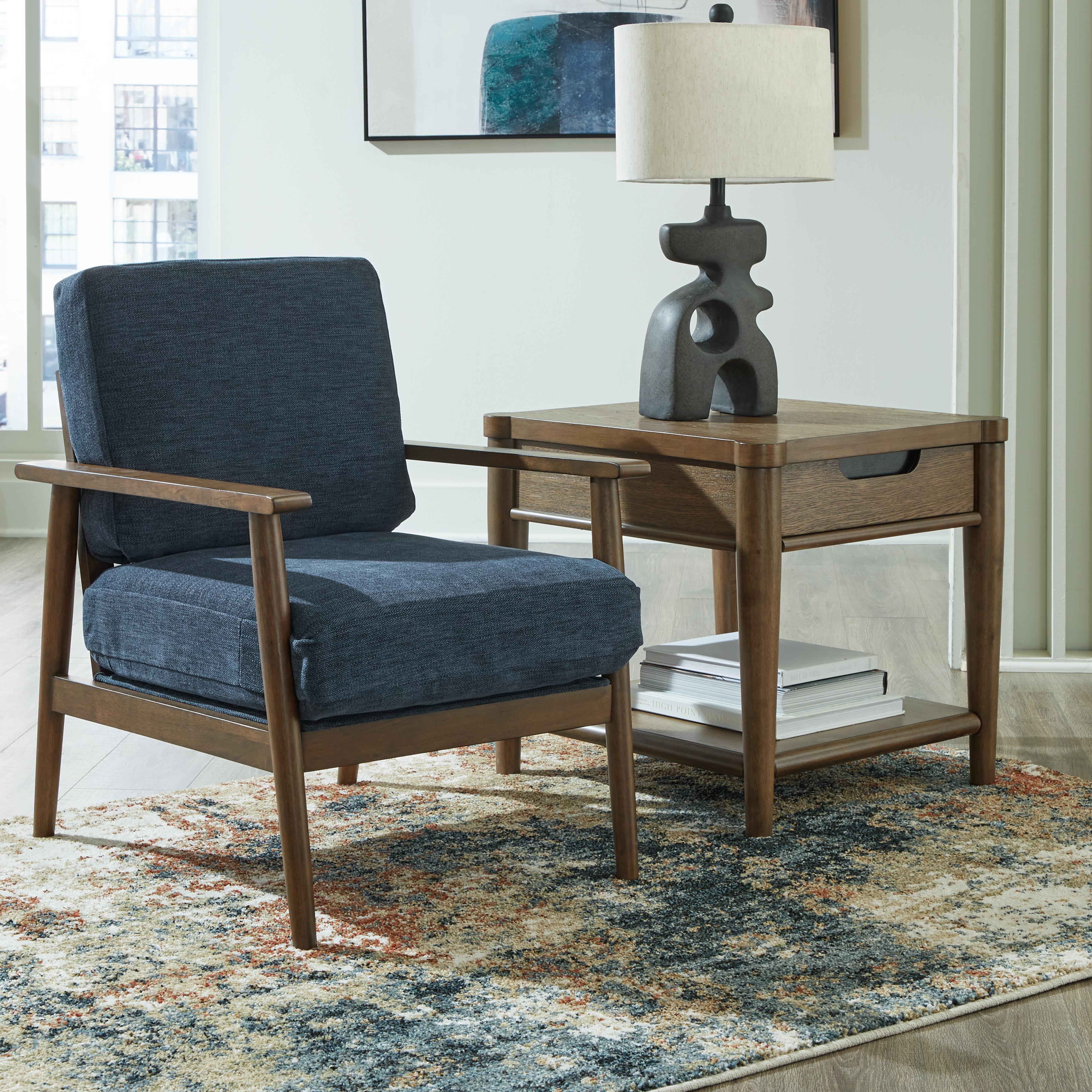 Ashley Furniture Bixler - Showood Accent Chair - Navy - Image 2