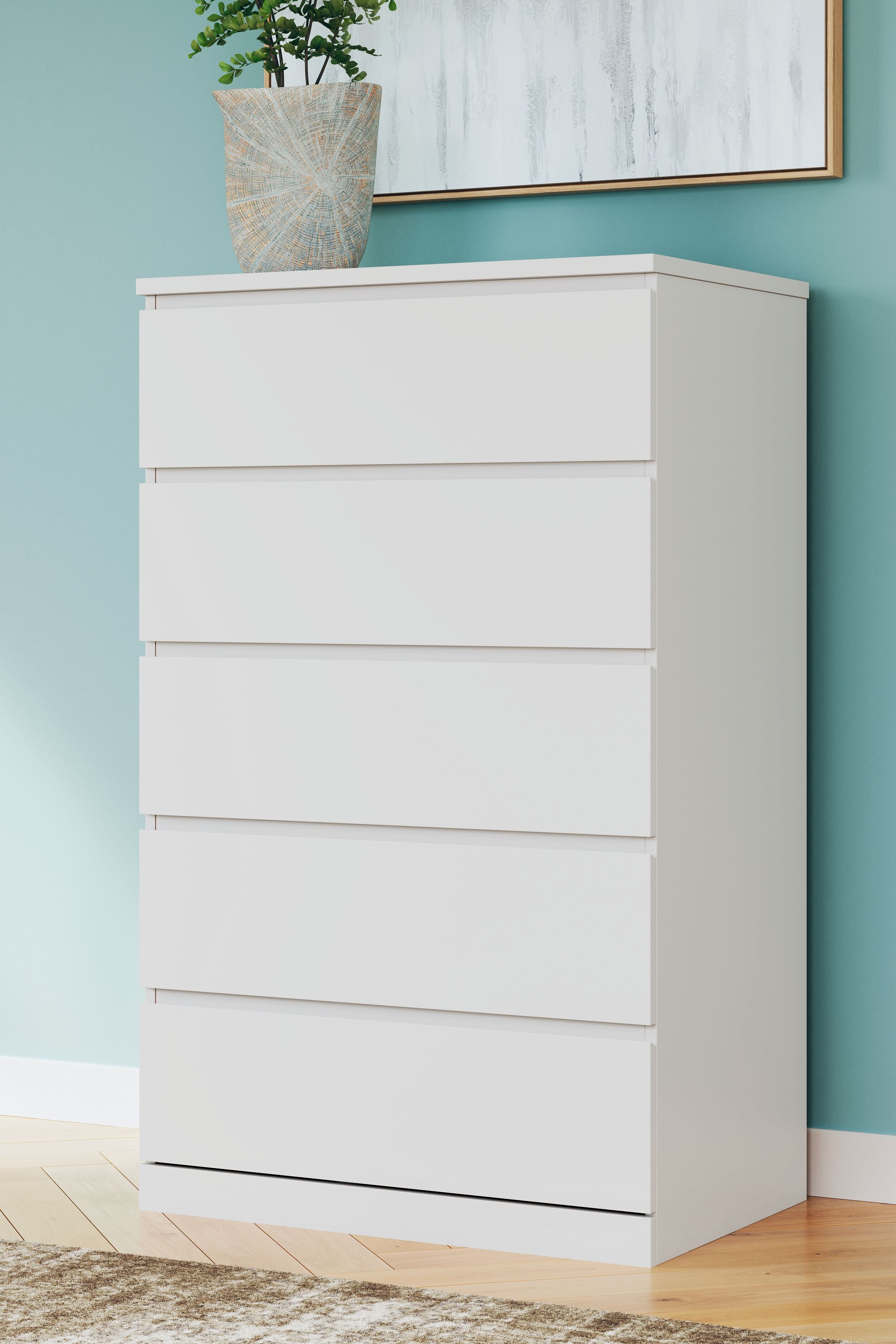 Onita - Five Drawer Chest - White