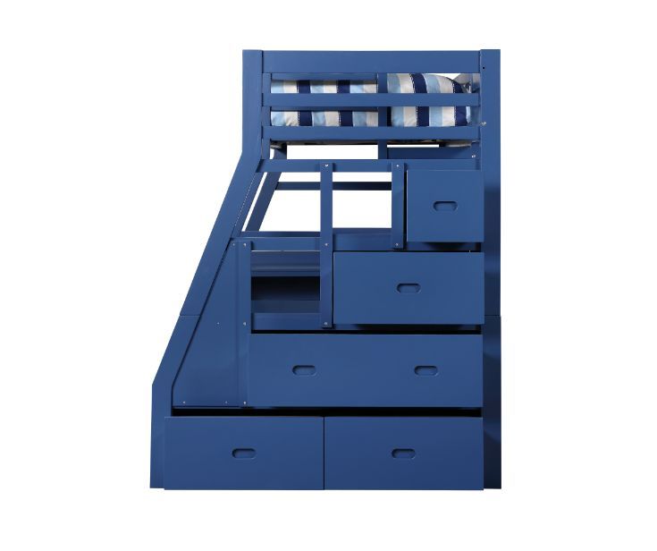 Jason II - Twin Loft Bed With Storage - Navy Blue, blue, view 7