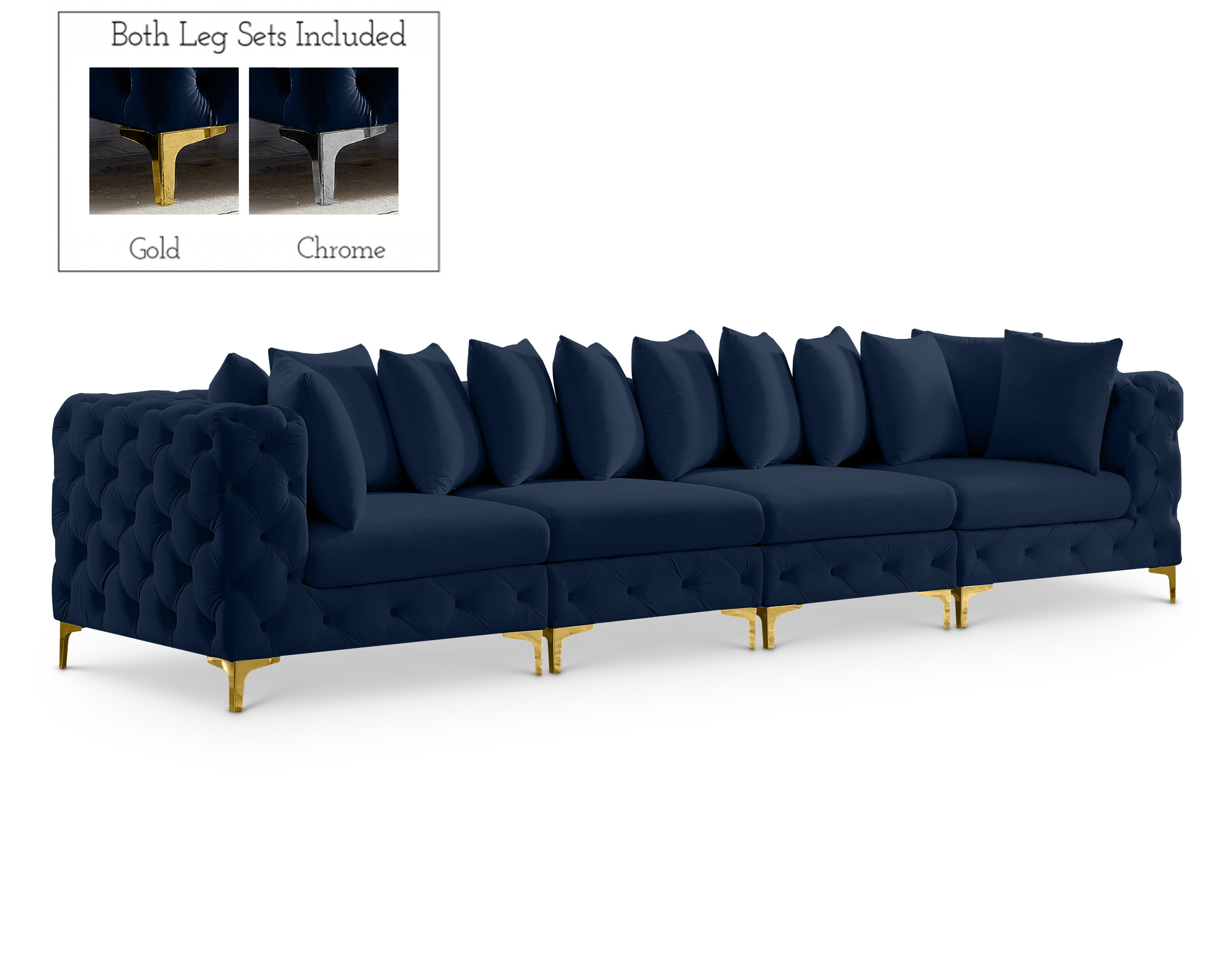 Tremblay - 4 Seat Modular Sofa - Navy