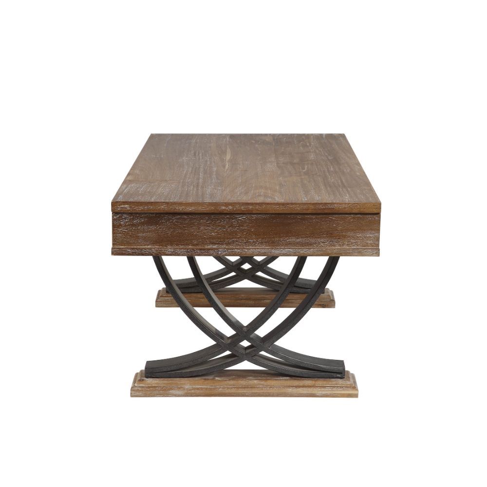 Pellio - Coffee Table - Antique Oak & Black, light brown, view 5