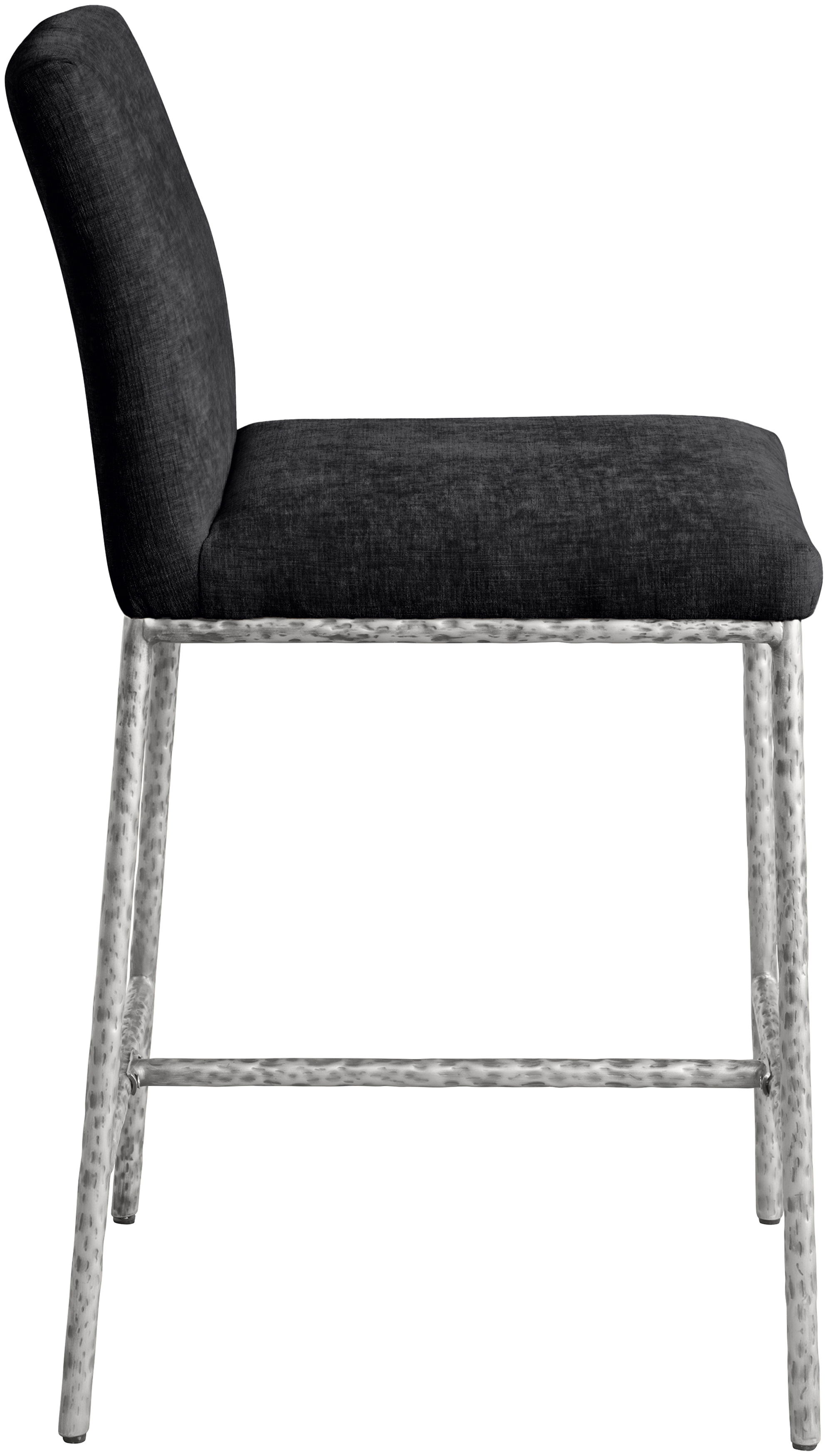 Reeves - Chenille Upholstered Counter Stool Fabric (Set of 2) - Black