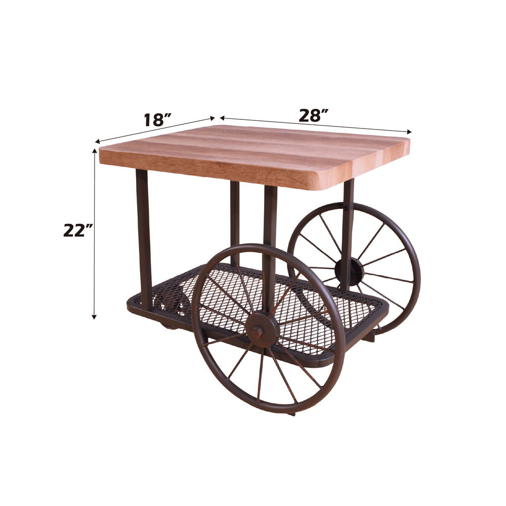 Francie - End Table - Oak & Antique Gray, light brown, view 7