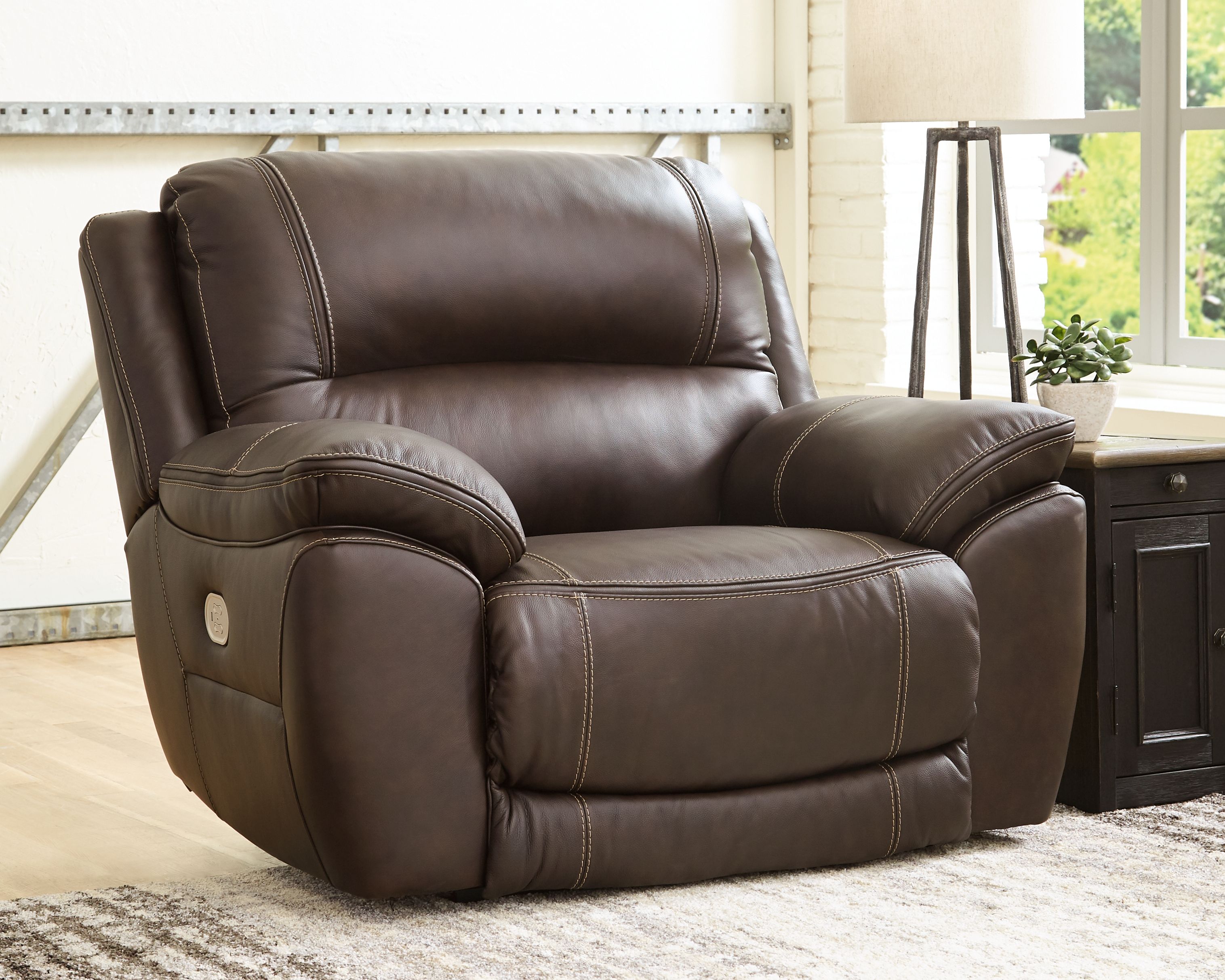 Ashley Furniture Dunleith - Zero Wall Recliner w/PWR HDRST - Chocolate - Image 2