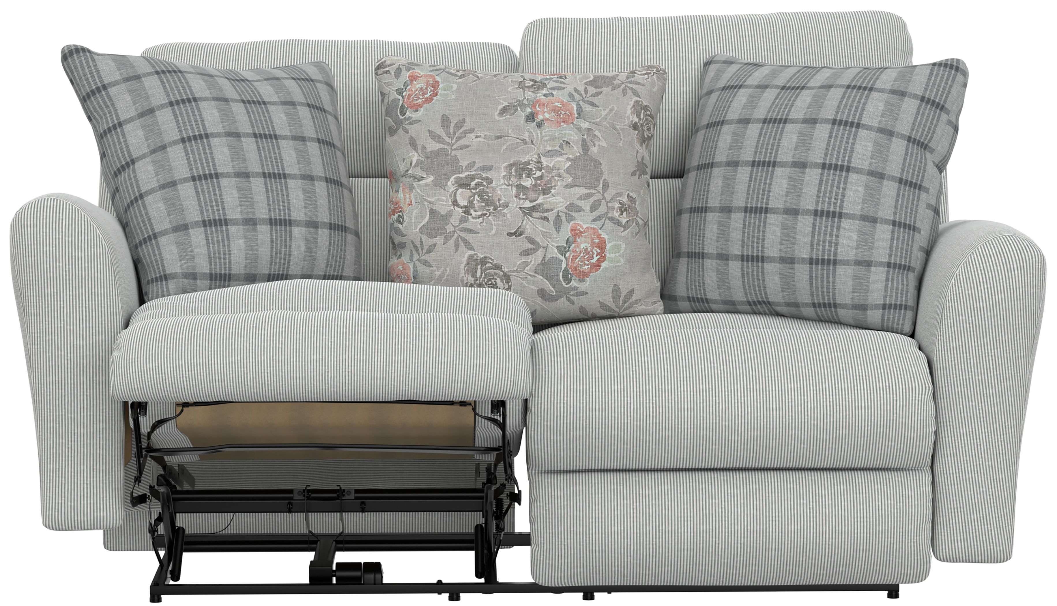 Chappy - Power Lay Flat Reclining Loveseat - Pebble
