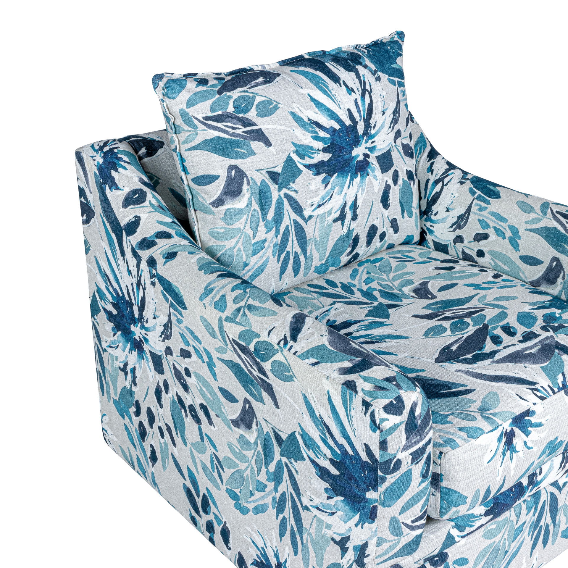 Sylvie - Swivel Chair - Blue / White, light blue, view 5