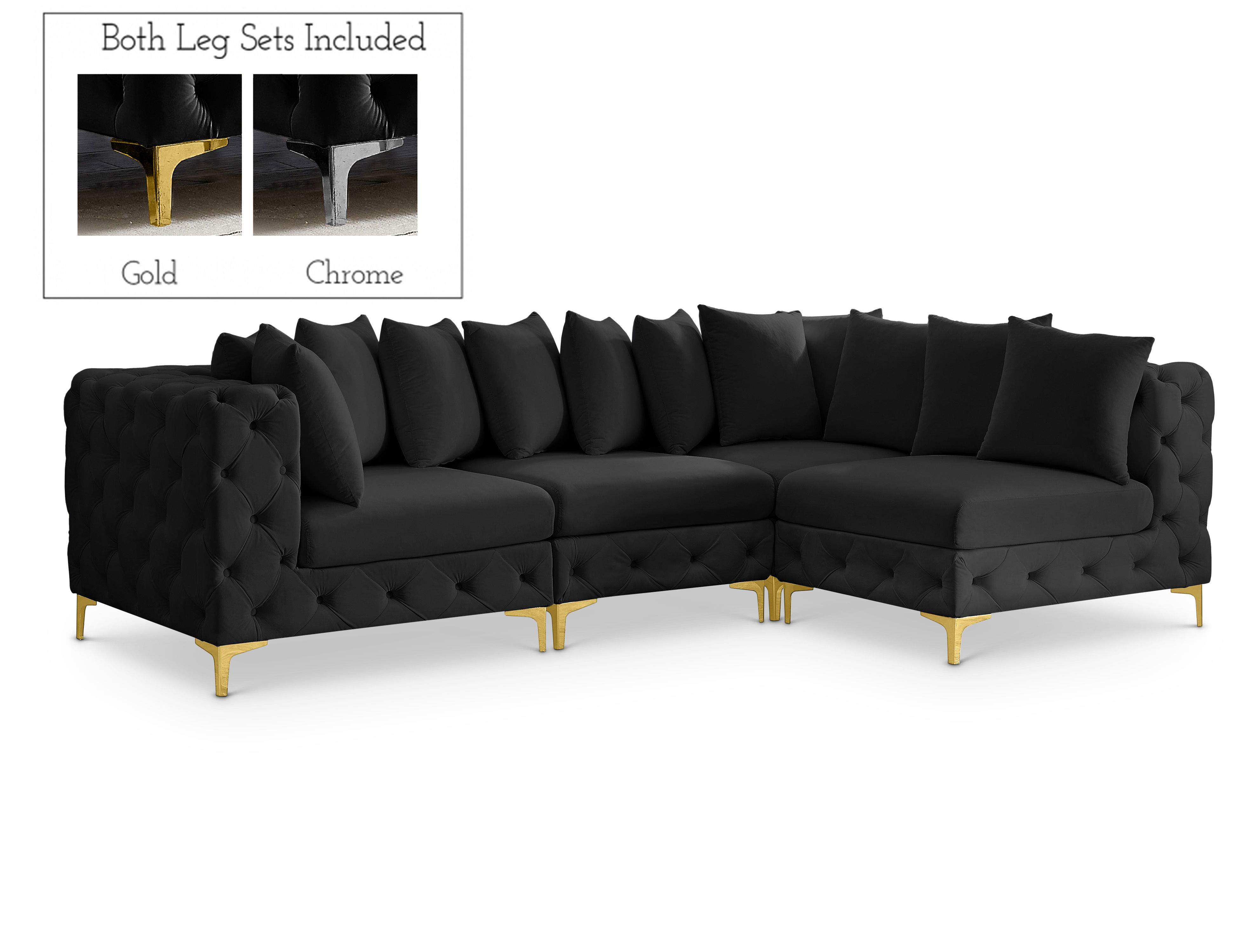 Tremblay - 4 Piece Modular Sectional - Black