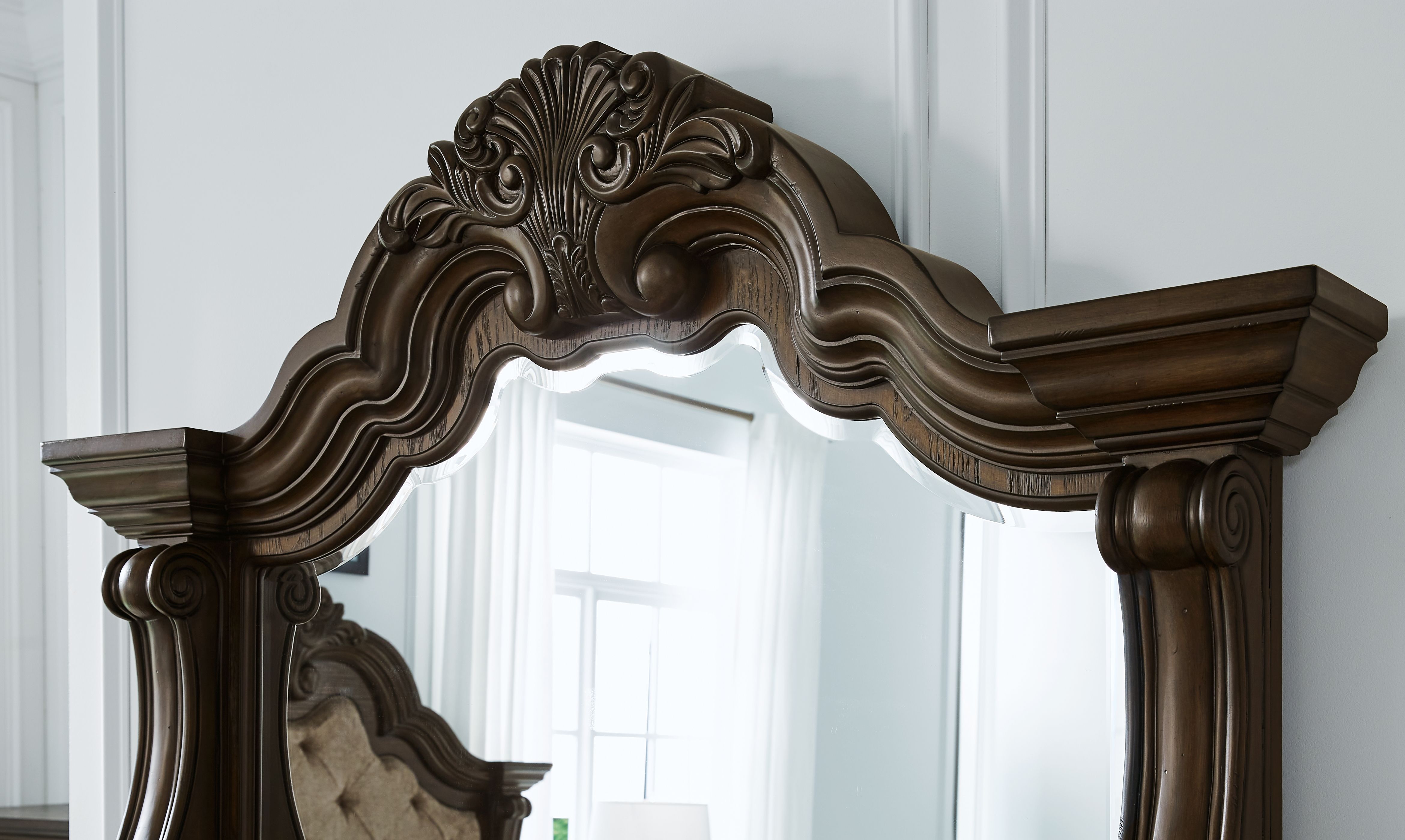 Ashley Furniture Maylee - Dresser And Mirror - Dark Brown - Image 4